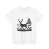 Rustic Deer Graphic T- Shirt Printify