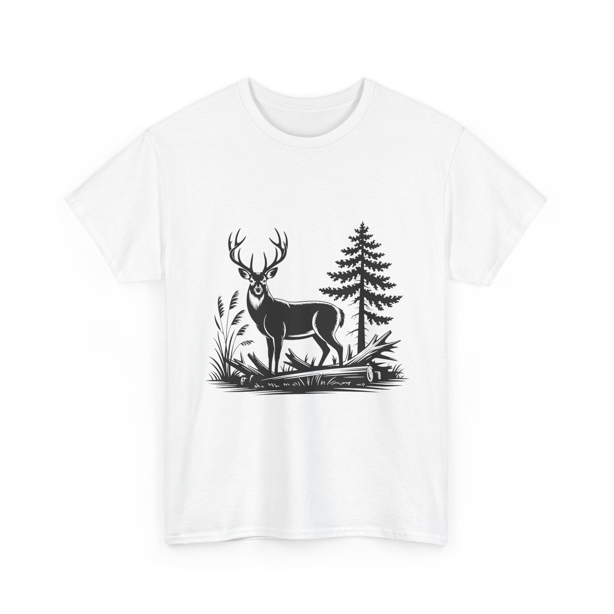 Rustic Deer Graphic T- Shirt Printify