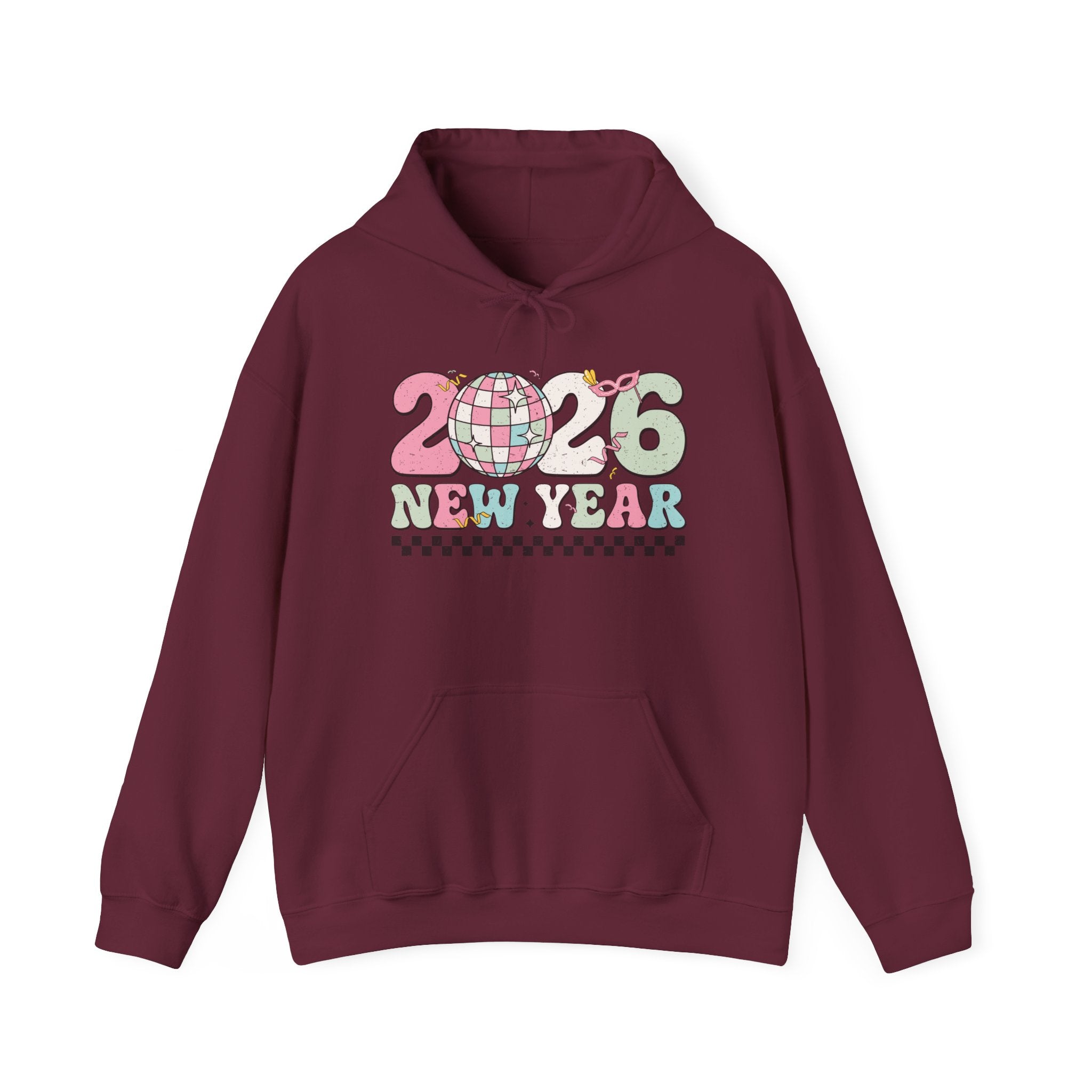 2026 New Year Disco Hoodie Printify