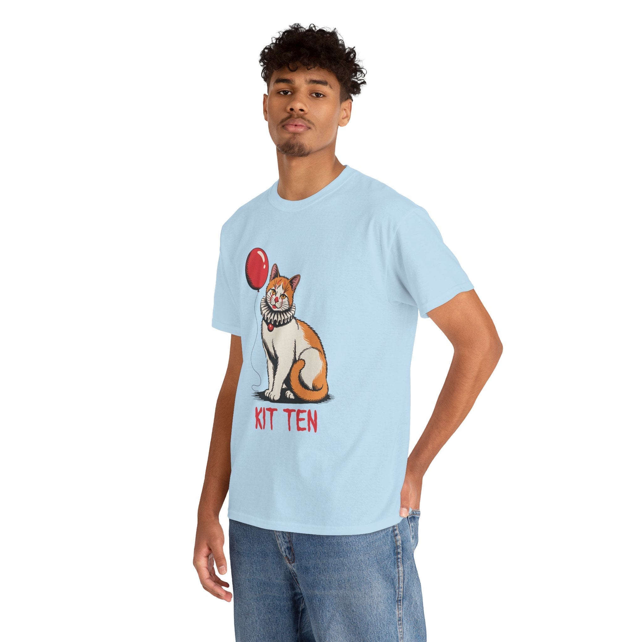 Cute Cat Balloon Graphic T-Shirt Printify