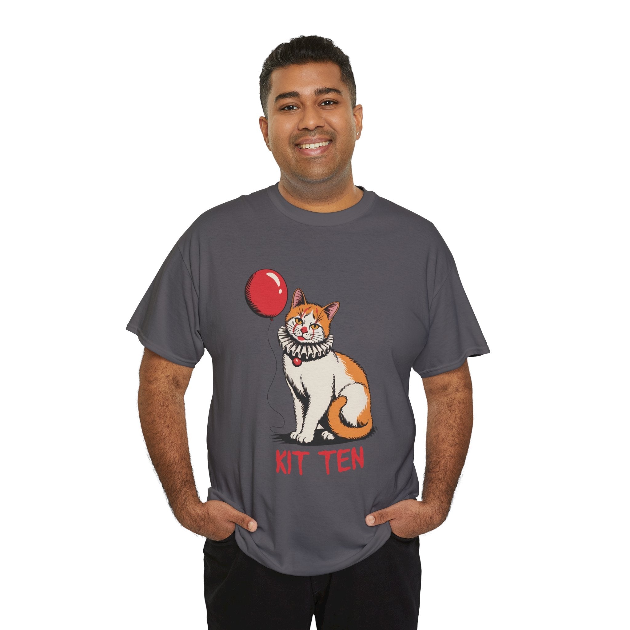 Cute Cat Balloon Graphic T-Shirt Printify