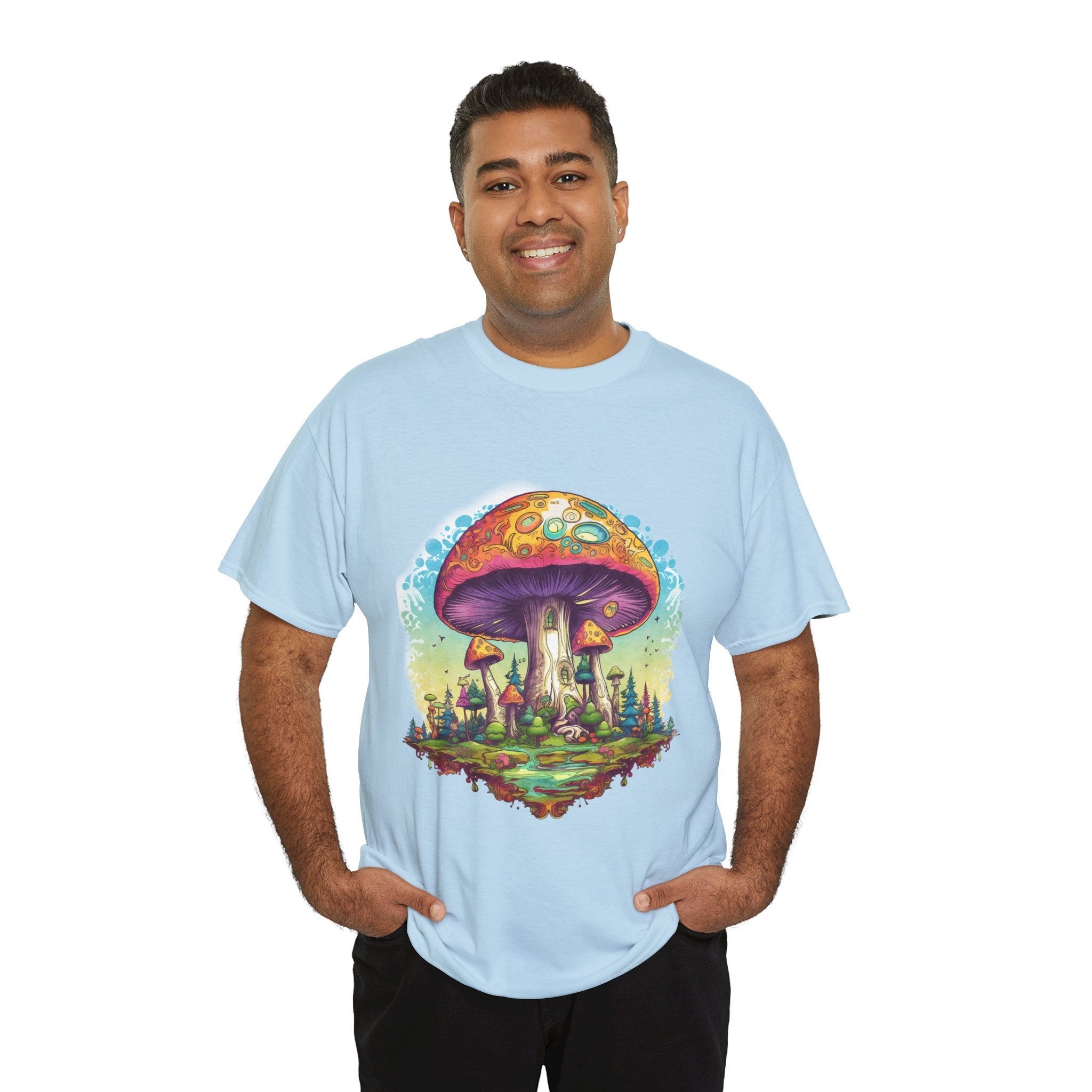 Colorful Mushroom Art Graphic T-Shirt Printify