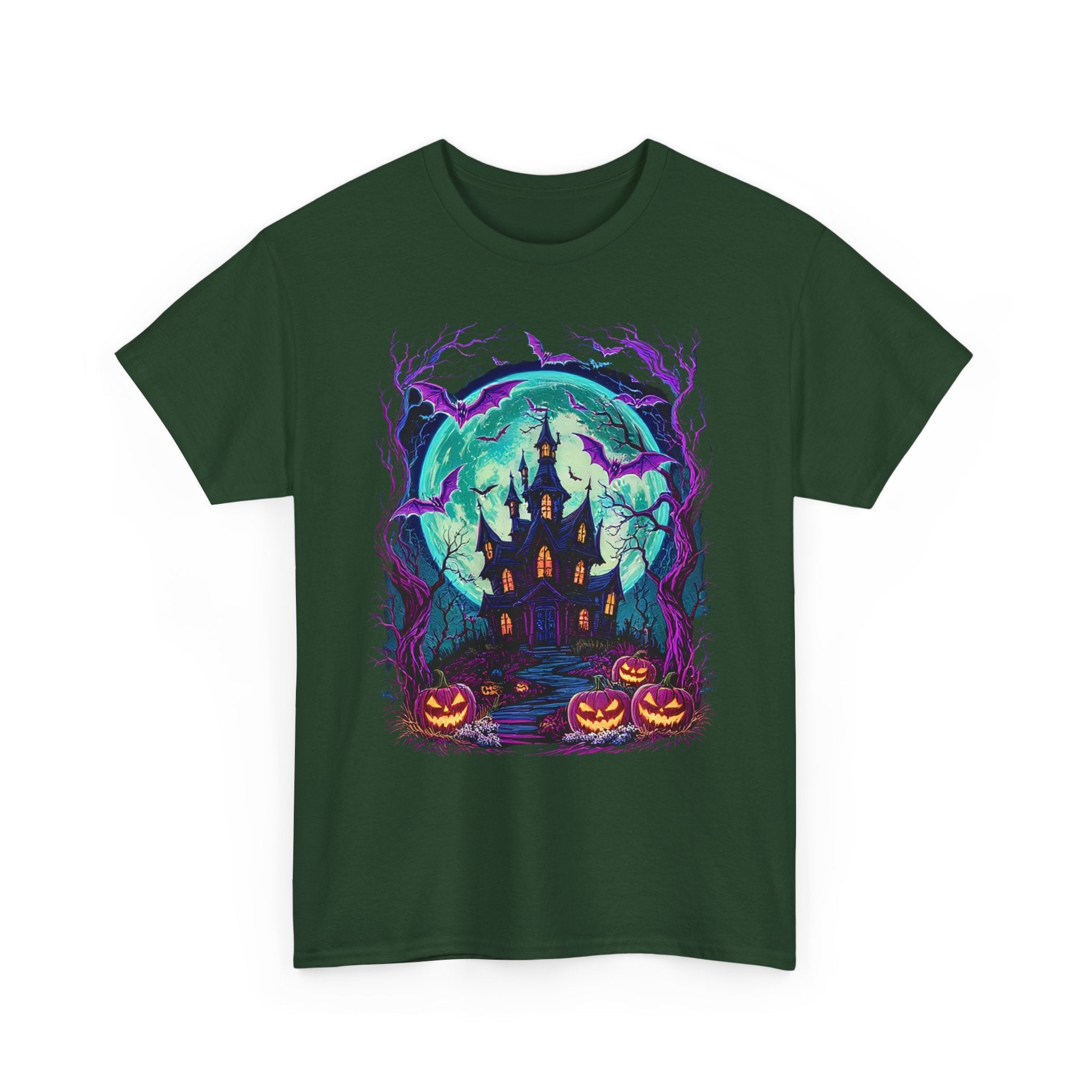 Halloween Haunted House T- Shirt Printify