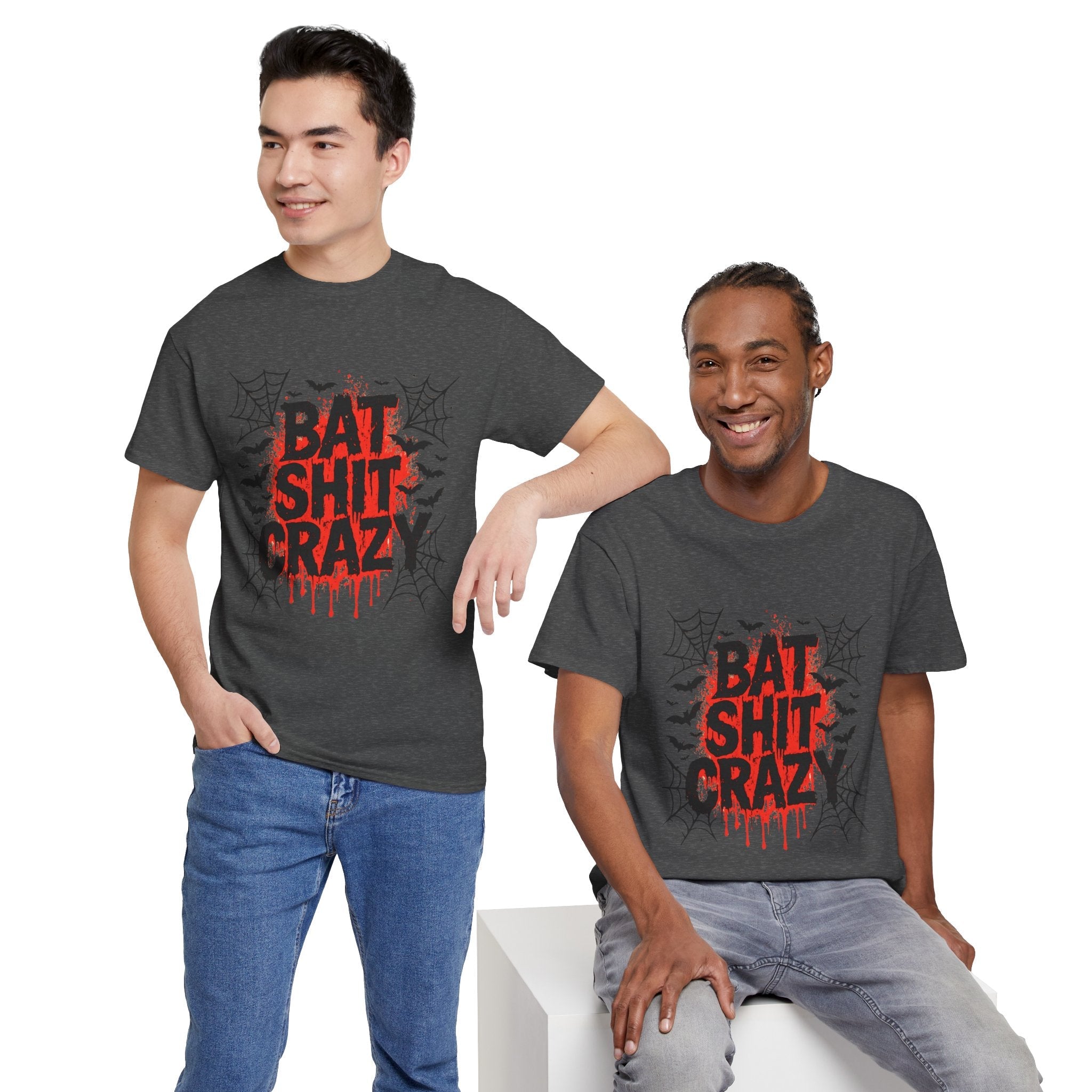 Halloween Bat Shit Crazy  Graphic T-Shirt Printify
