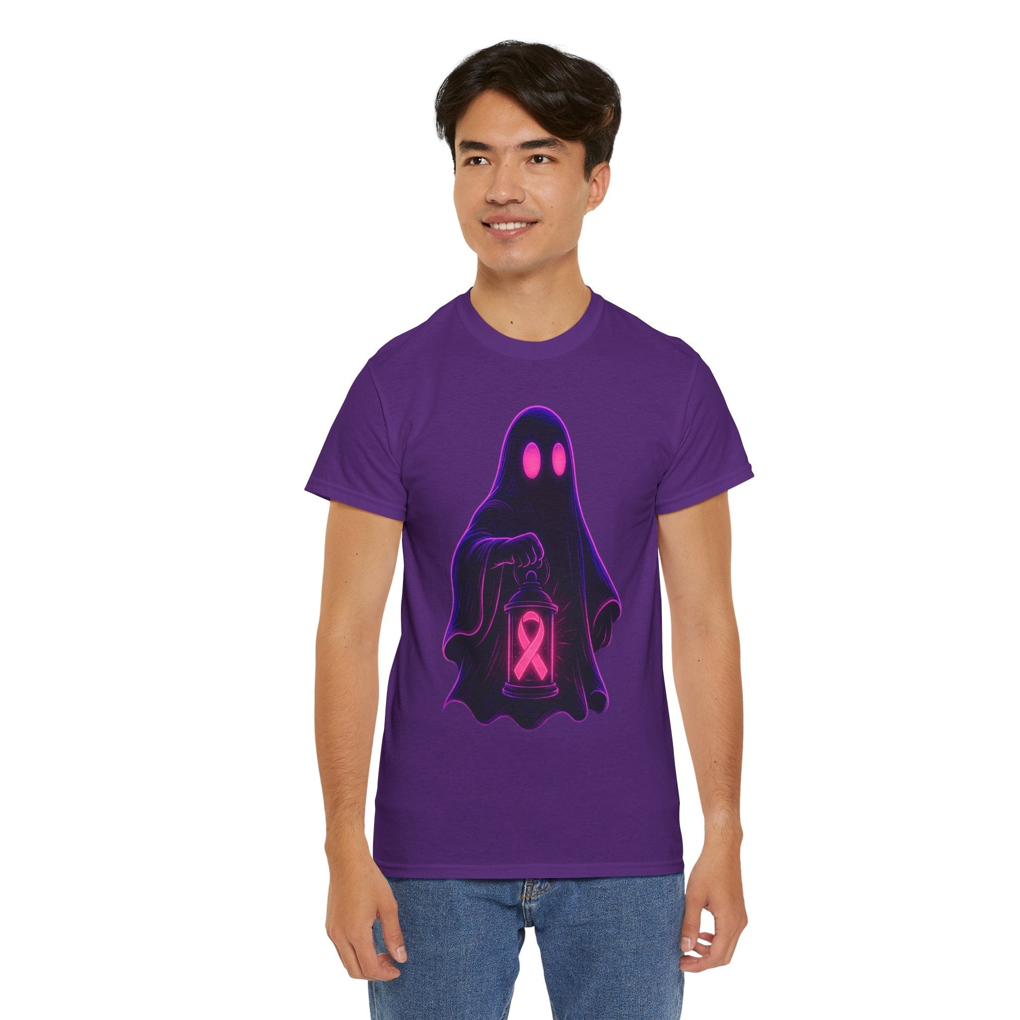 Neon Ghost Graphic T-Shirt Printify