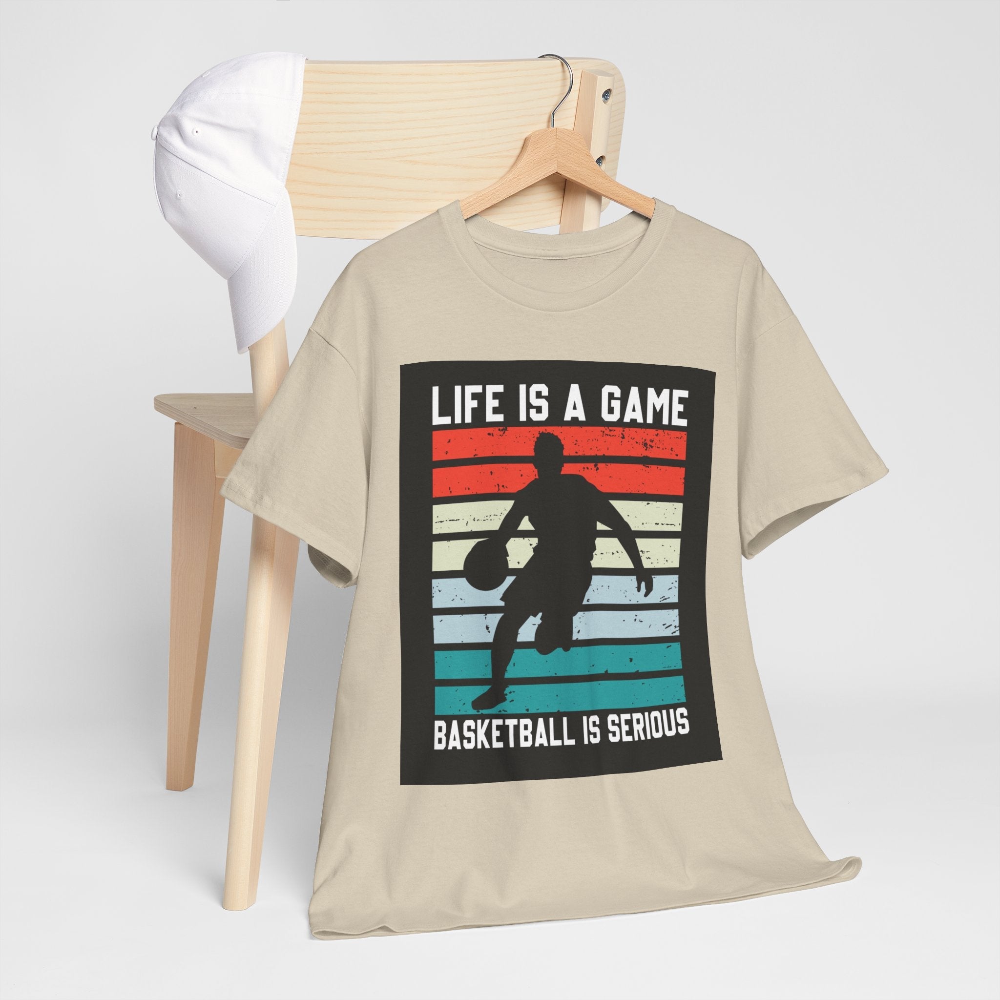 Life Is A Game Basketball Graphic T-Shirt Printify