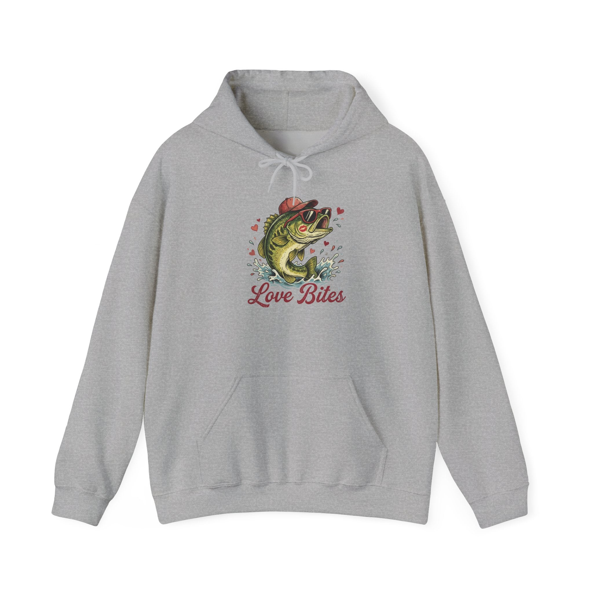 'Love Bites' Fishing Bass Graphic Hoodie