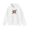 Funny Holiday Santa Reindeer Butt & Elf Face Hoodie Printify