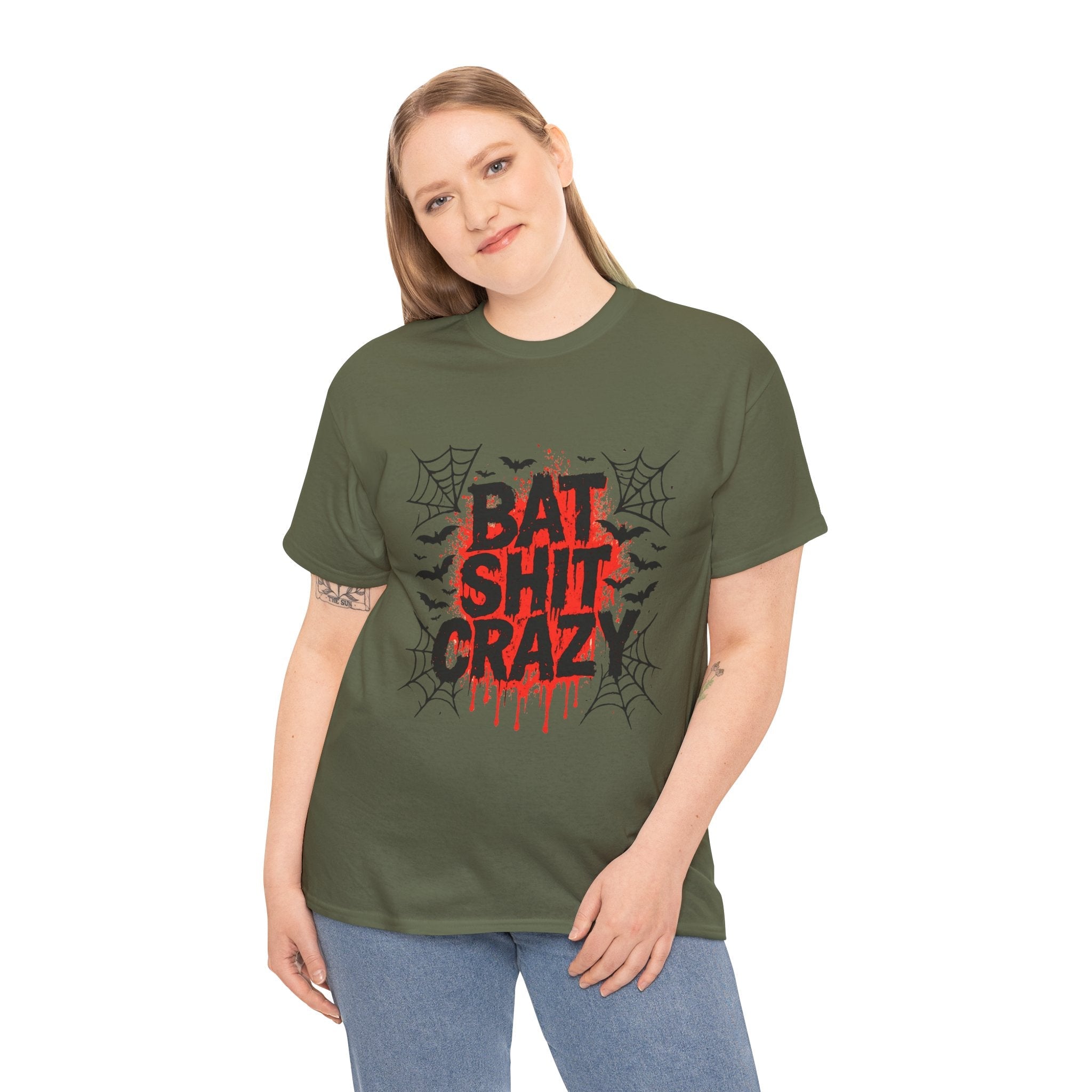 Halloween Bat Shit Crazy  Graphic T-Shirt Printify