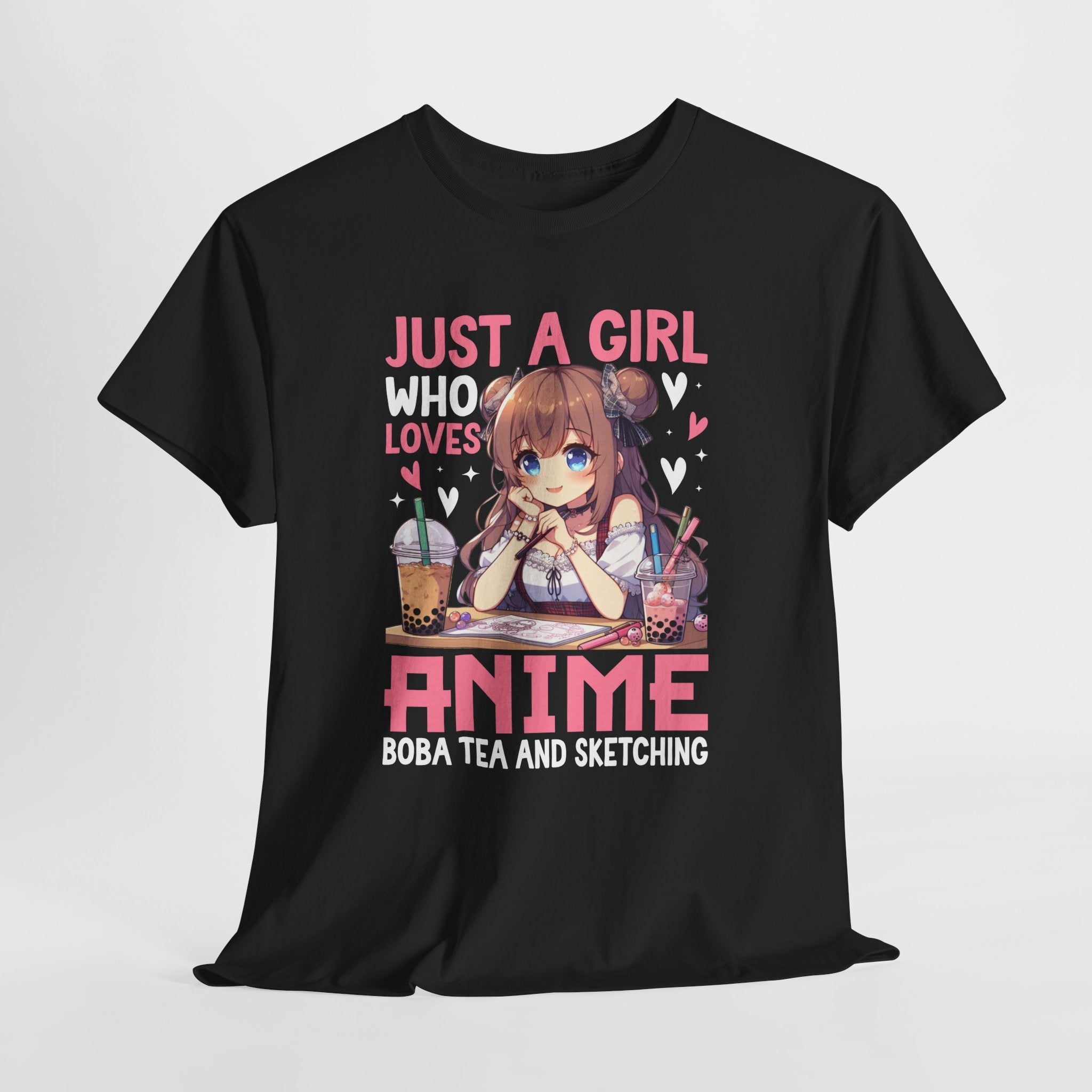 Anime Graphic T- Shirt , Just a Girl Loves Anime Printify
