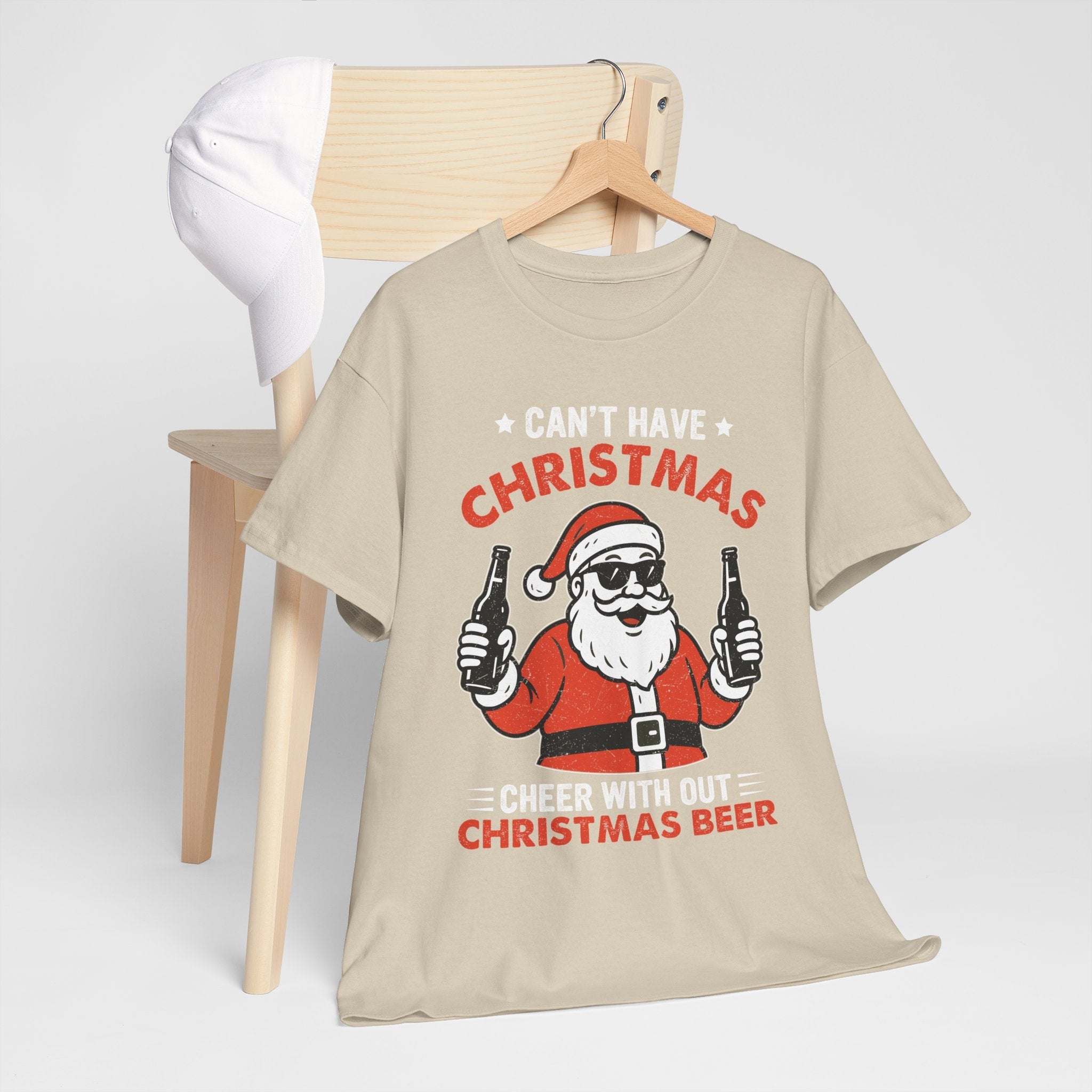 Santa Christmas Beer Graphic T- Shirt Printify