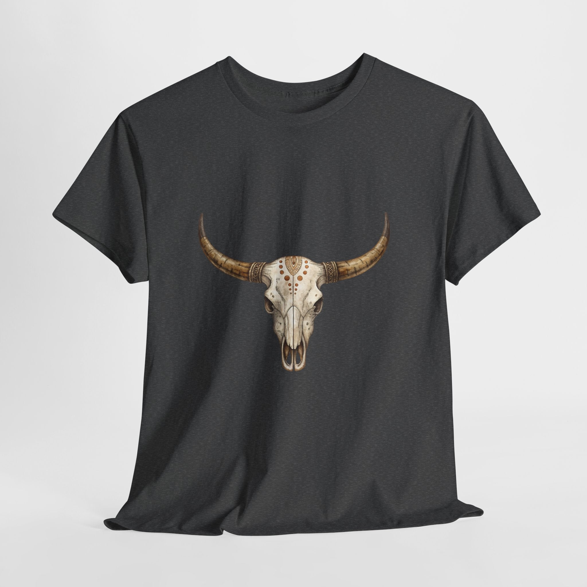 Bull Skull Western Graphic T-Shirt Printify