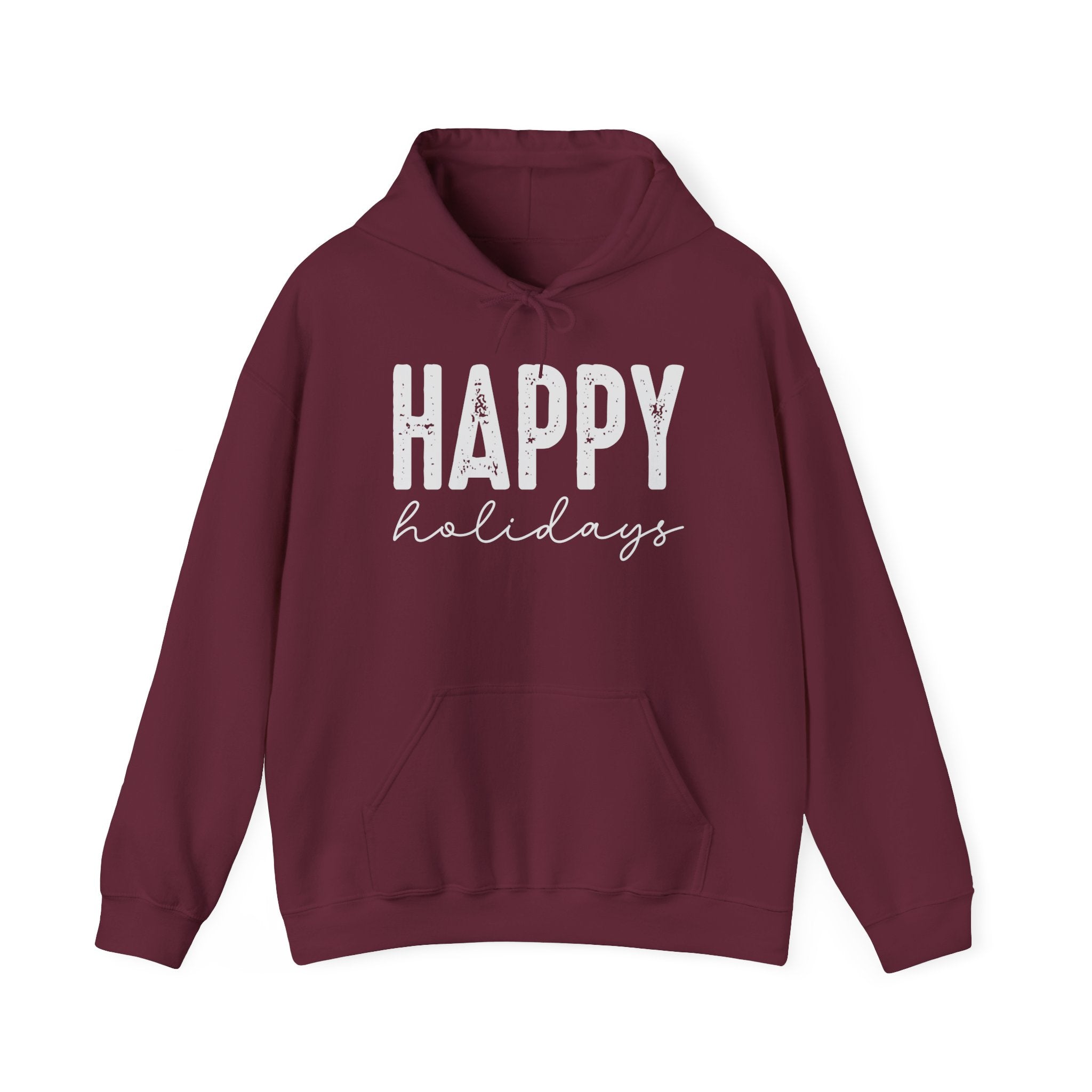 "Happy Holidays" Graphic Hoodie Printify