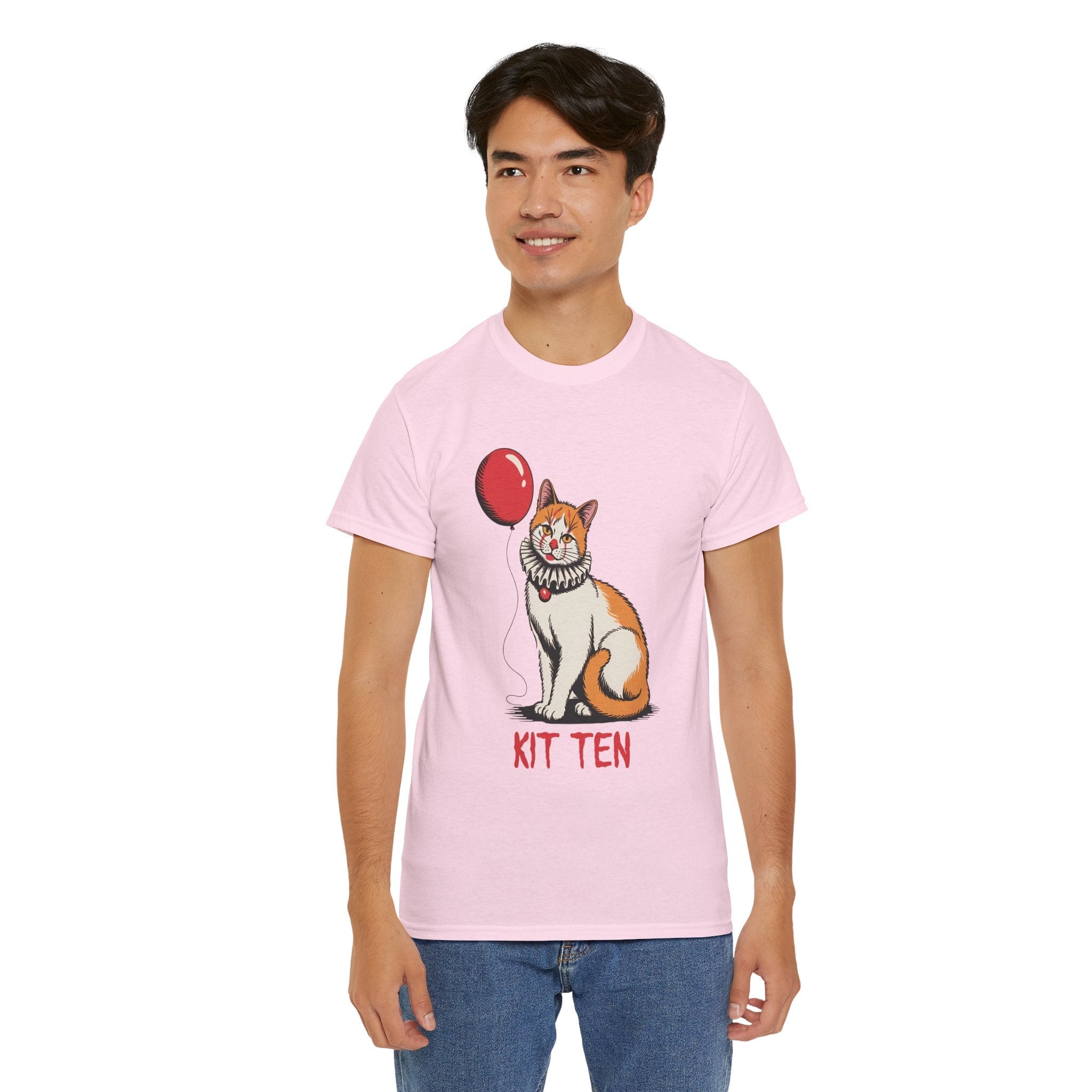 Cute Cat Balloon Graphic T-Shirt Printify