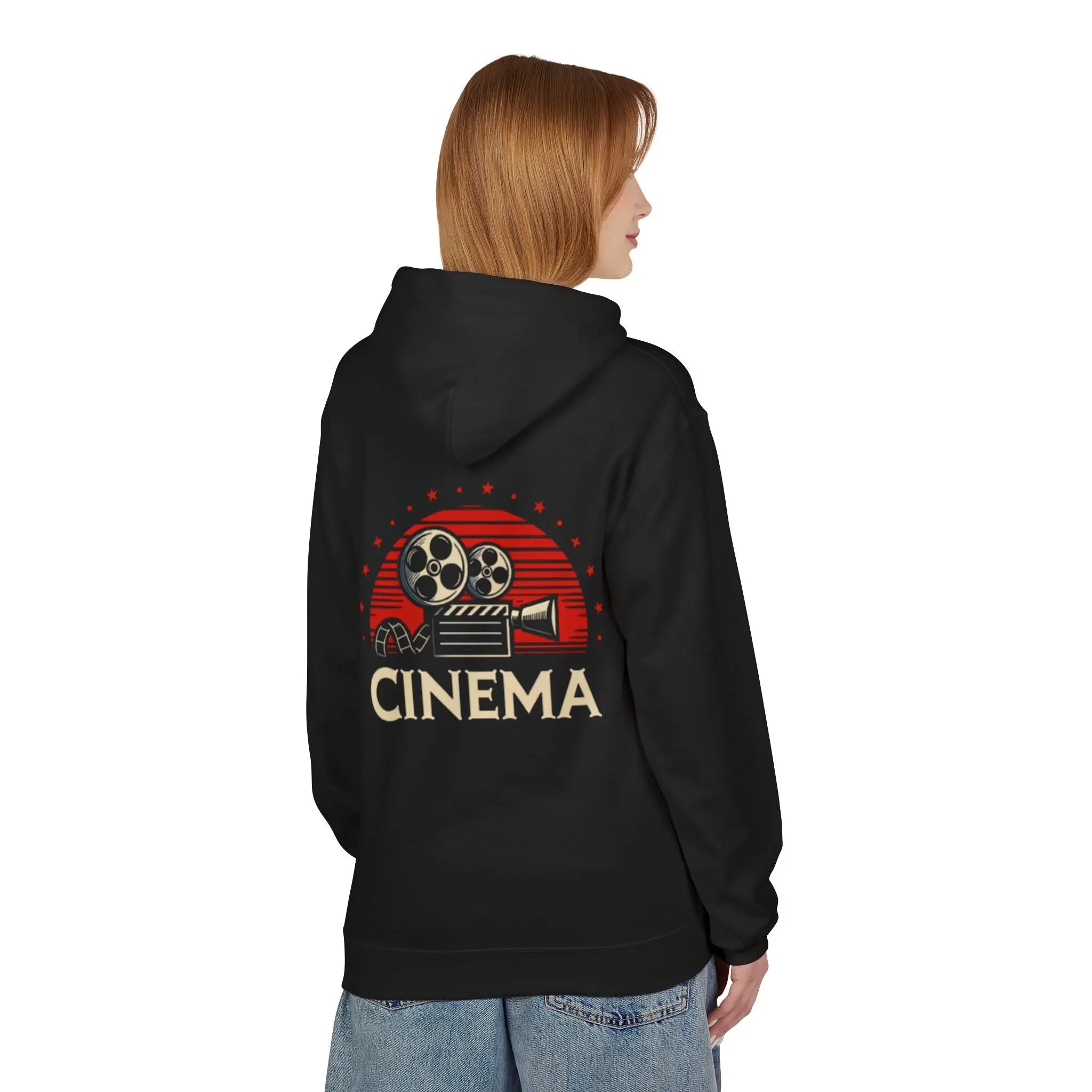 Retro Cinema Unisex Fleece Hoodie Printify