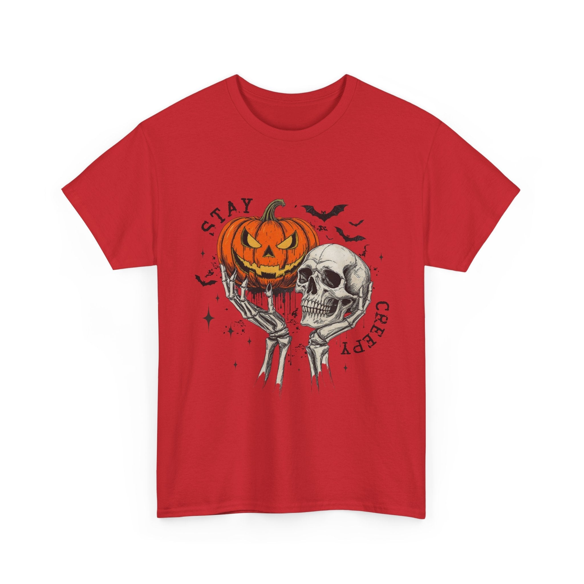 Halloween Skull  Stay Creepy Halloween T- Shirt Printify