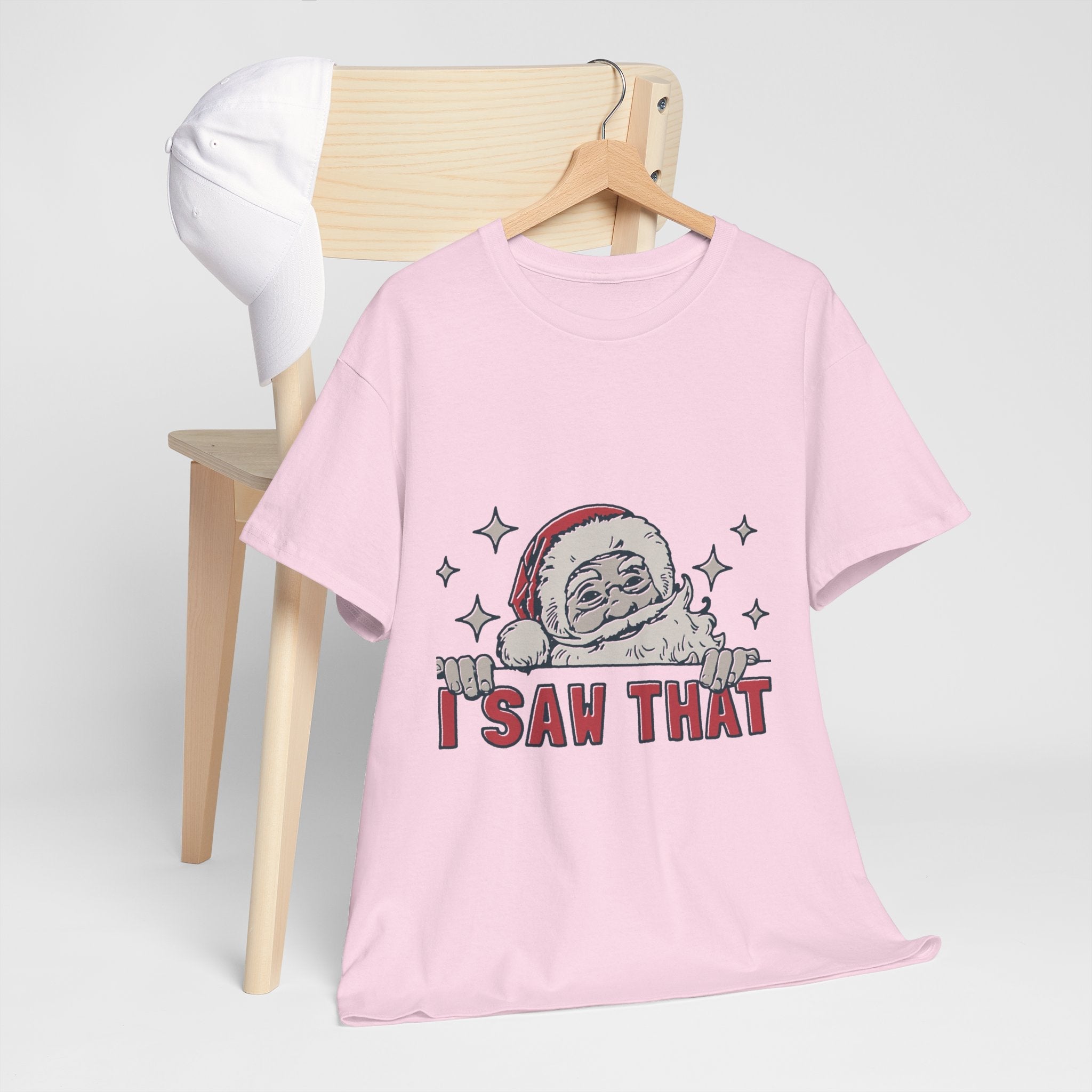 Santa's Watchful Unisex Christmas T-Shirt Printify
