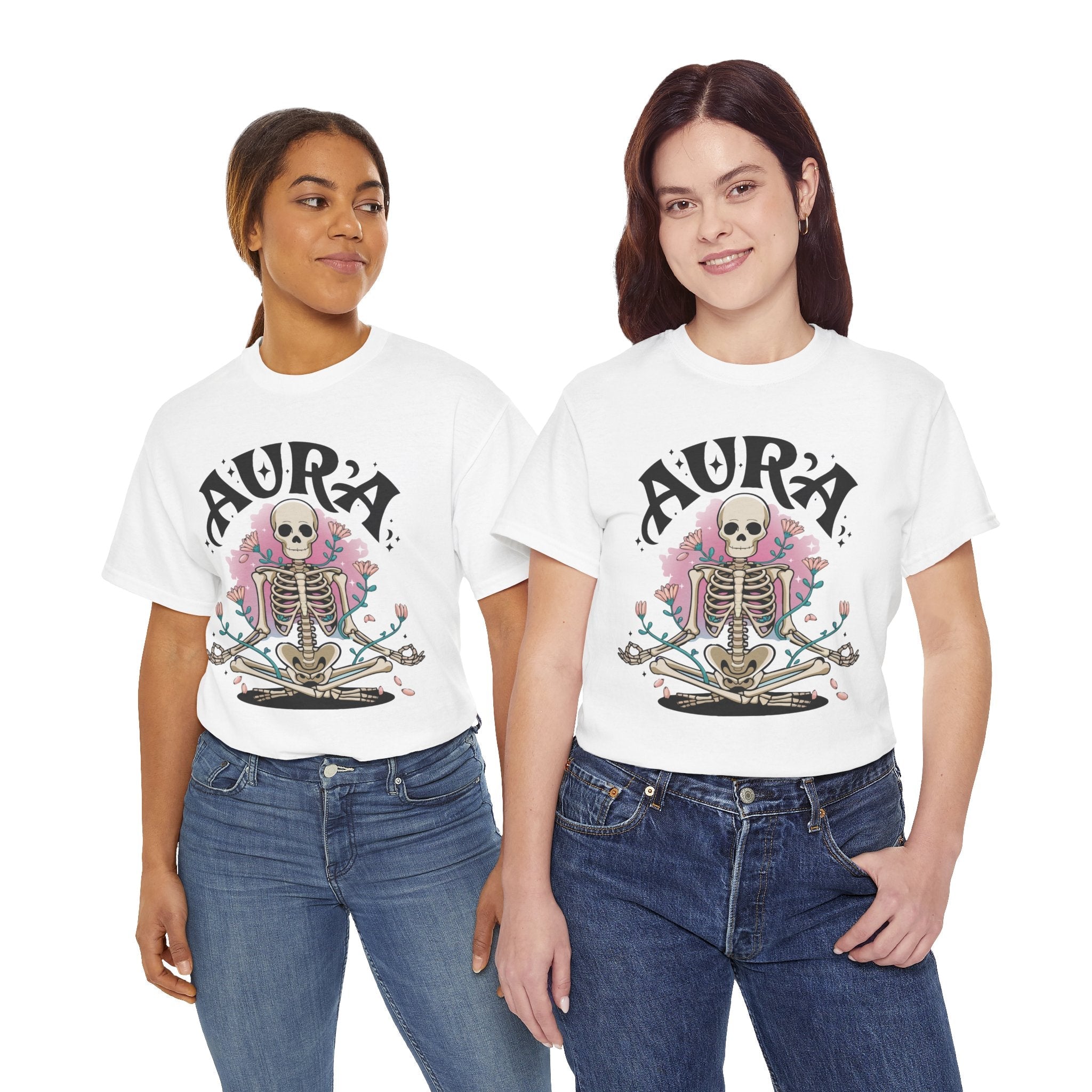 Aura Skeleton Halloween T-Shirt Printify