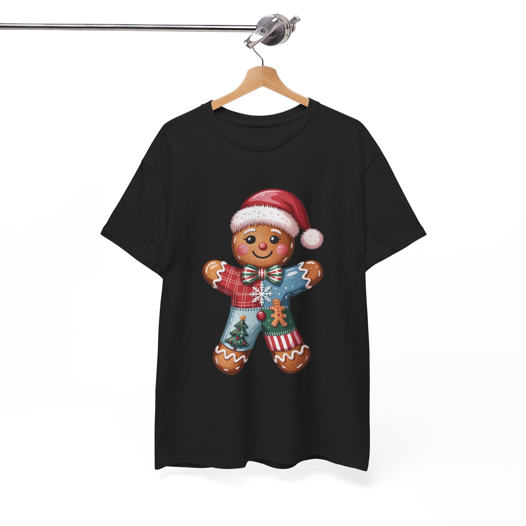Gingerbread Man Christmas T- Shirt Printify