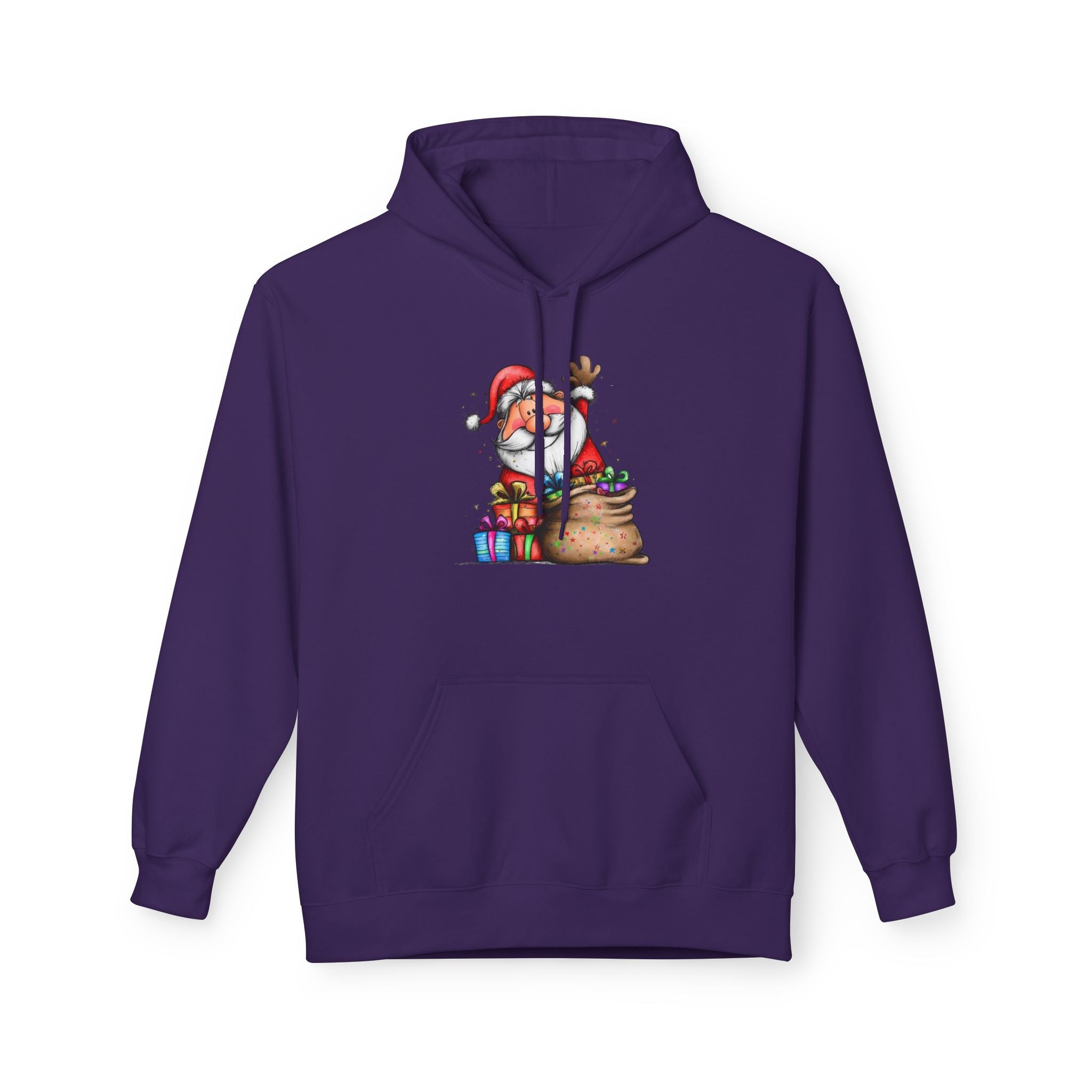 Santa Graphic Christmas Hoodie Printify