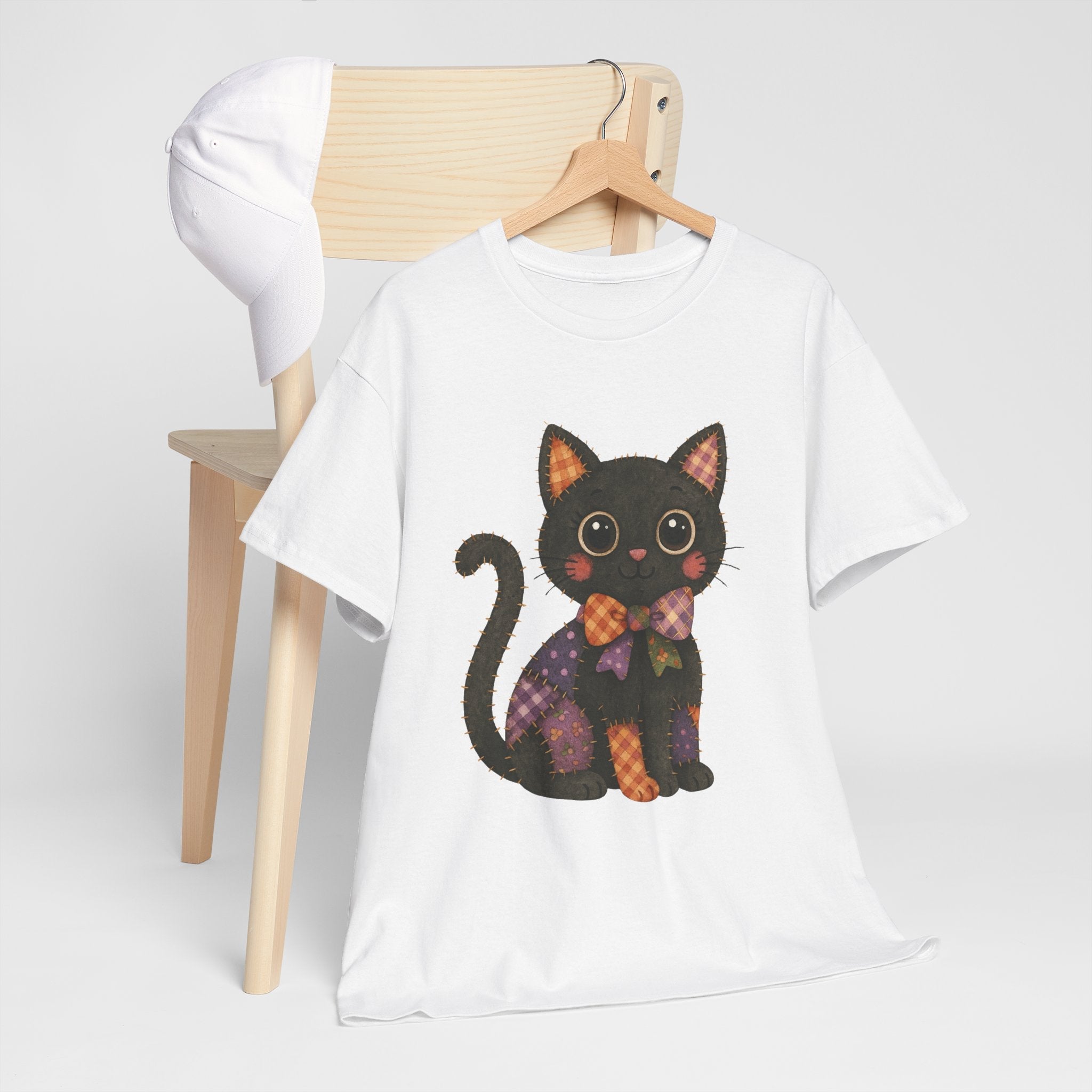 Cute Black Cat Halloween T- Shirt Printify