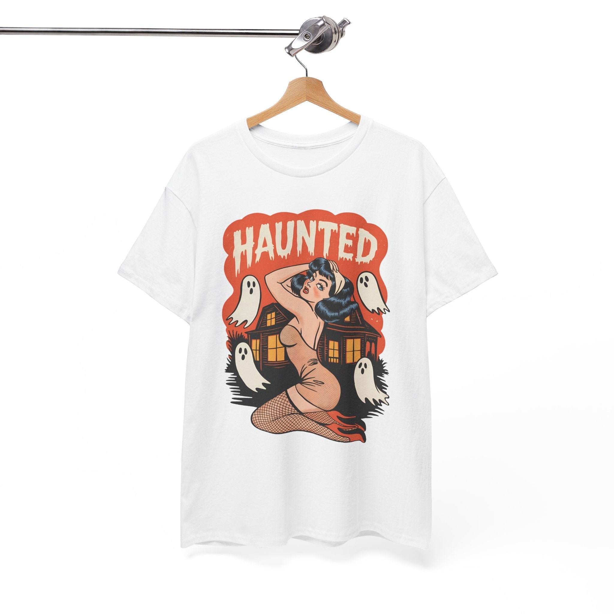 Haunted Vintage Halloween T-Shirt Printify