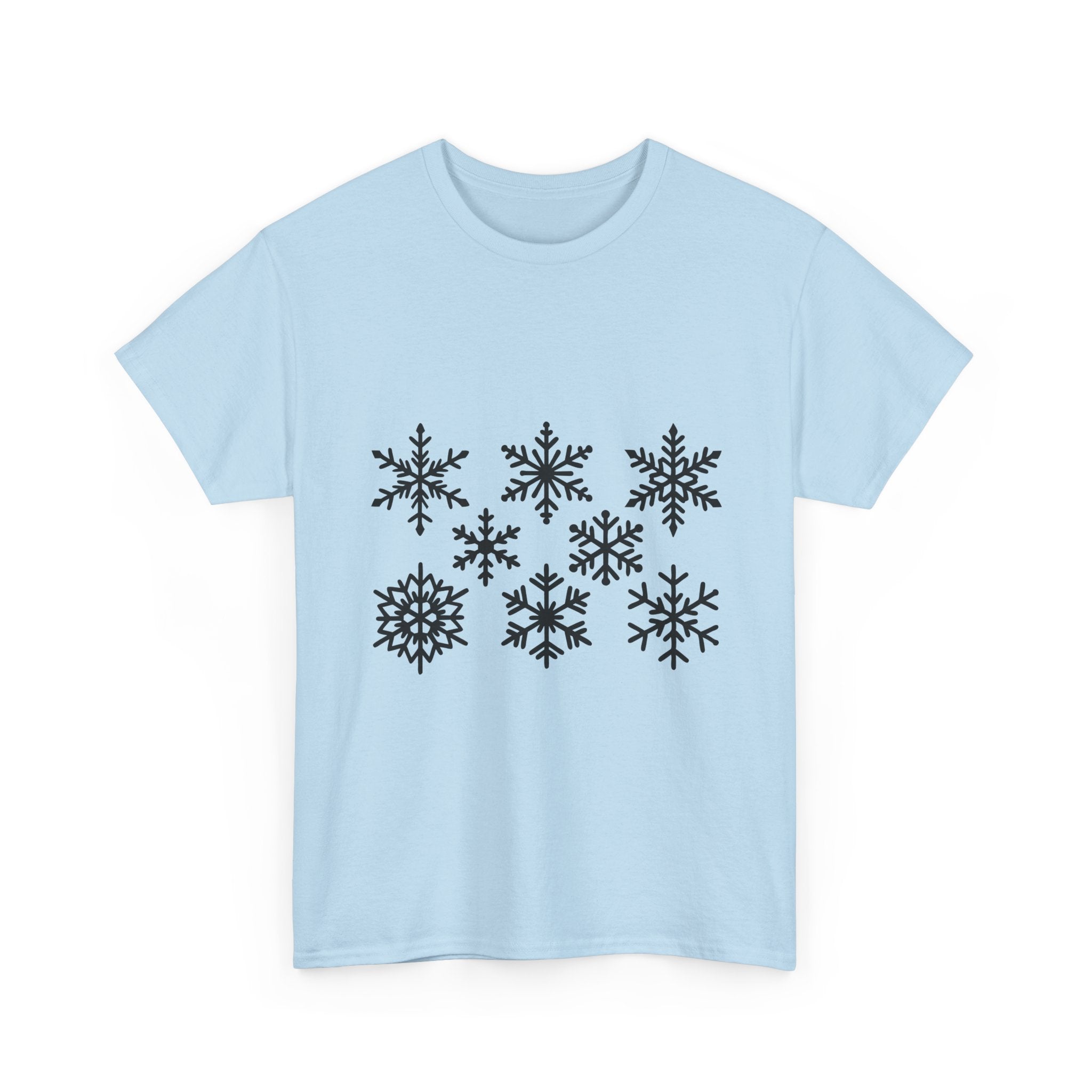 Snowflake Pattern Winter T- Shirt Printify