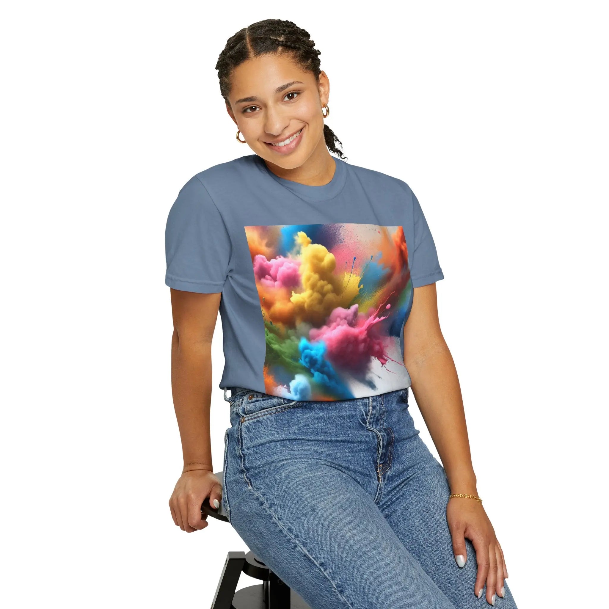 Colorful Spray Graphic T-shirt Printify