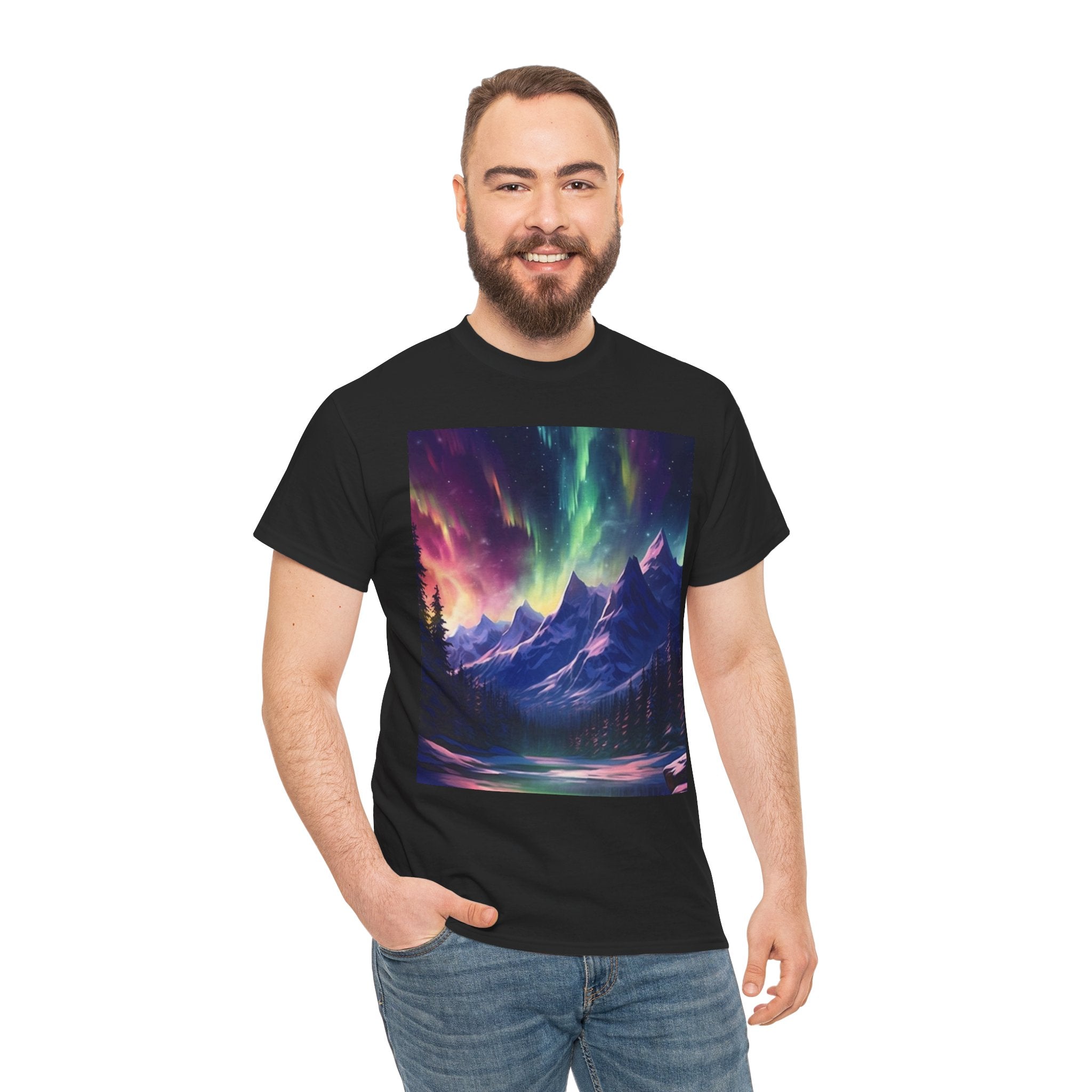Northern Lights Graphic T- Shirt Printify
