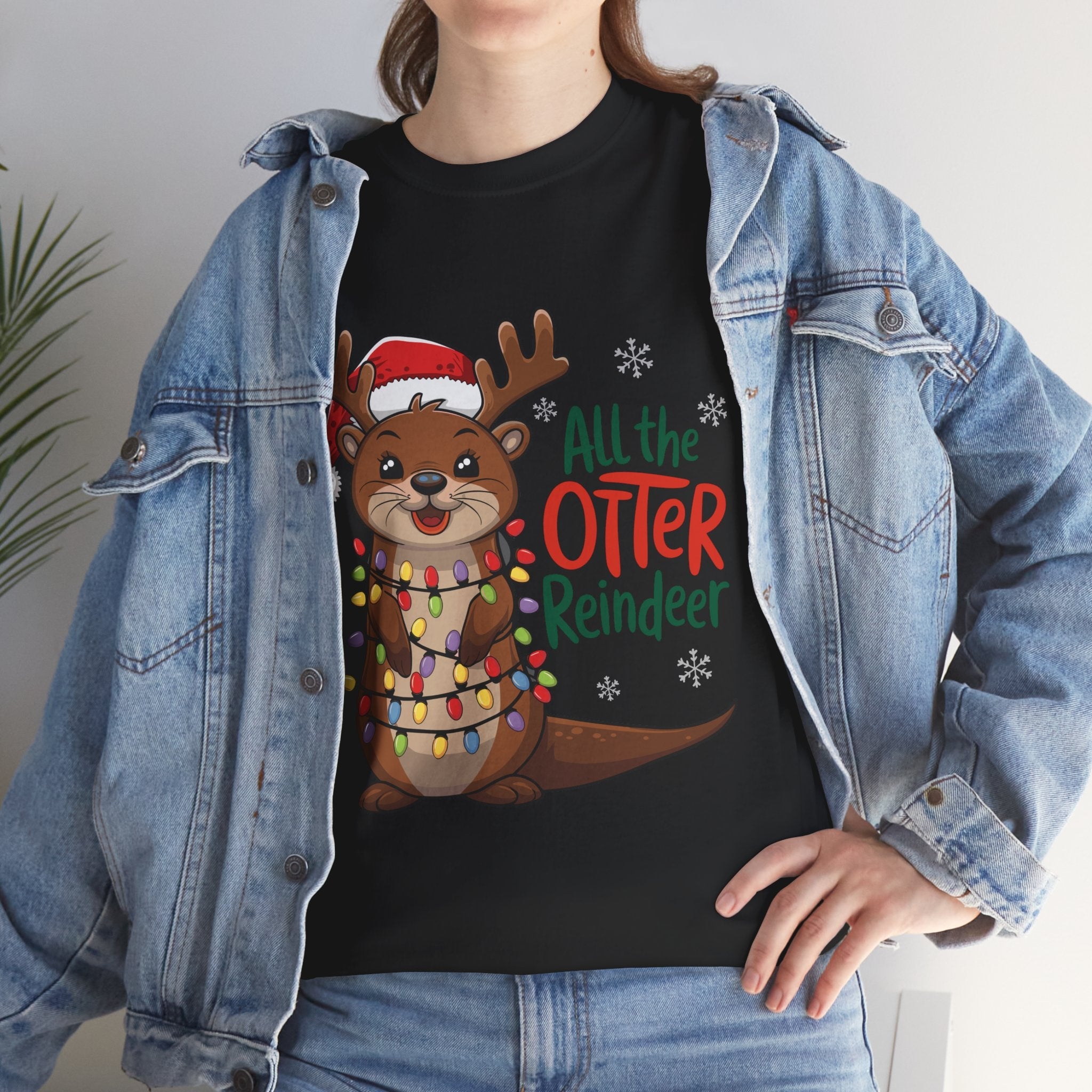 All the Otter Reindeer Cute T- Shirt Printify