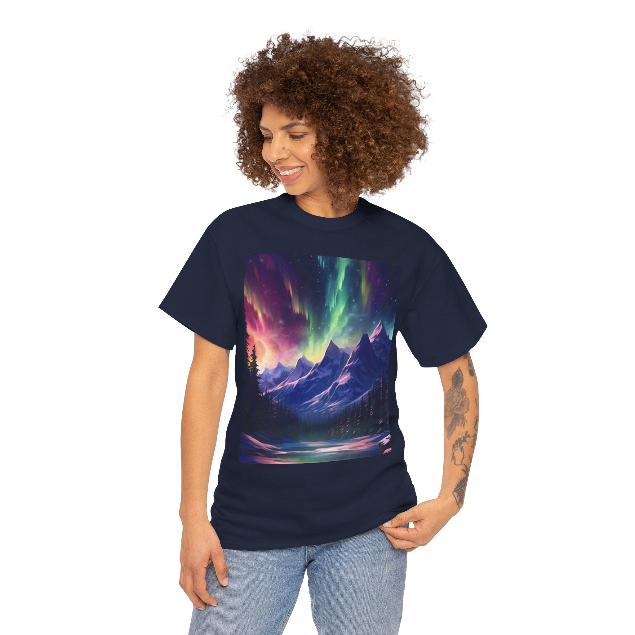 Northern Lights Graphic T- Shirt Printify