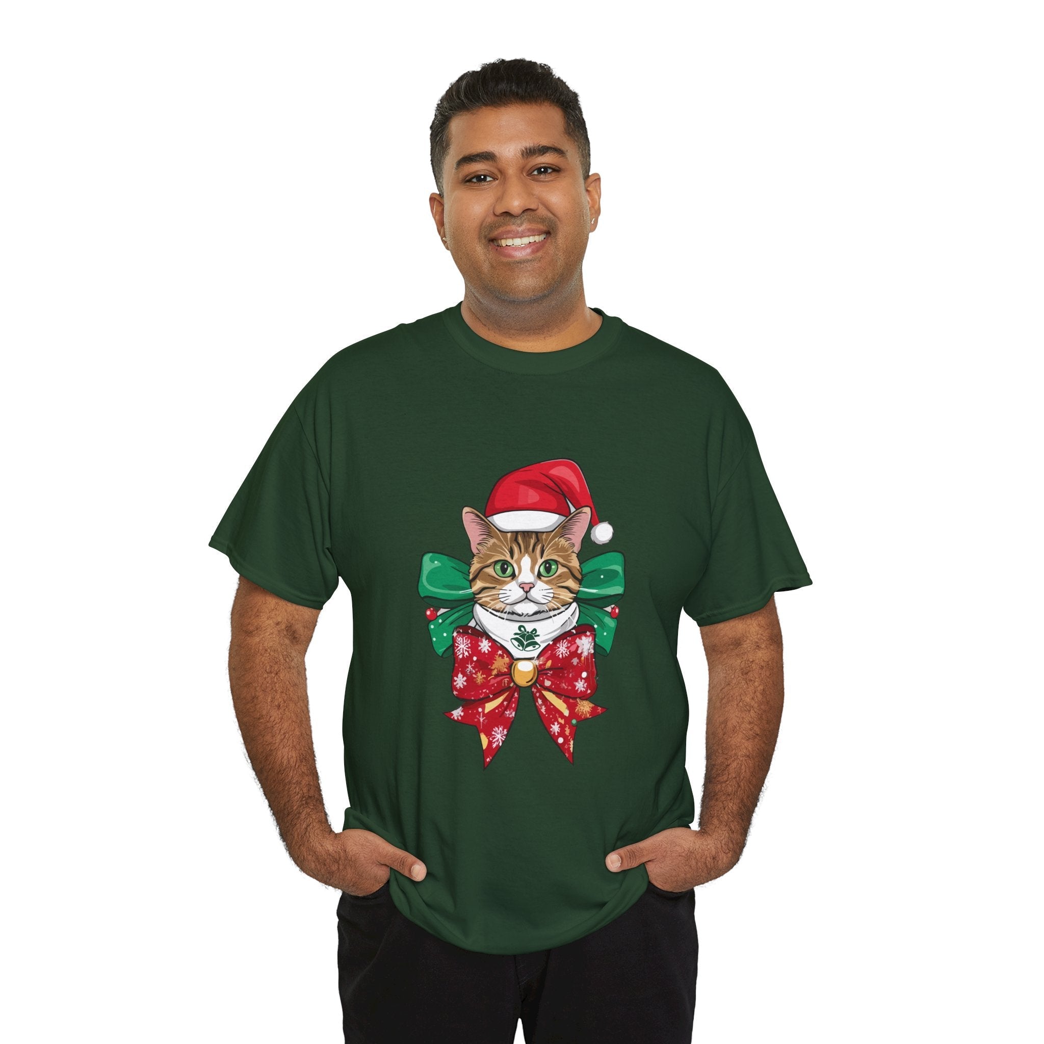 Christmas Cat Graphic T- Shirt Printify