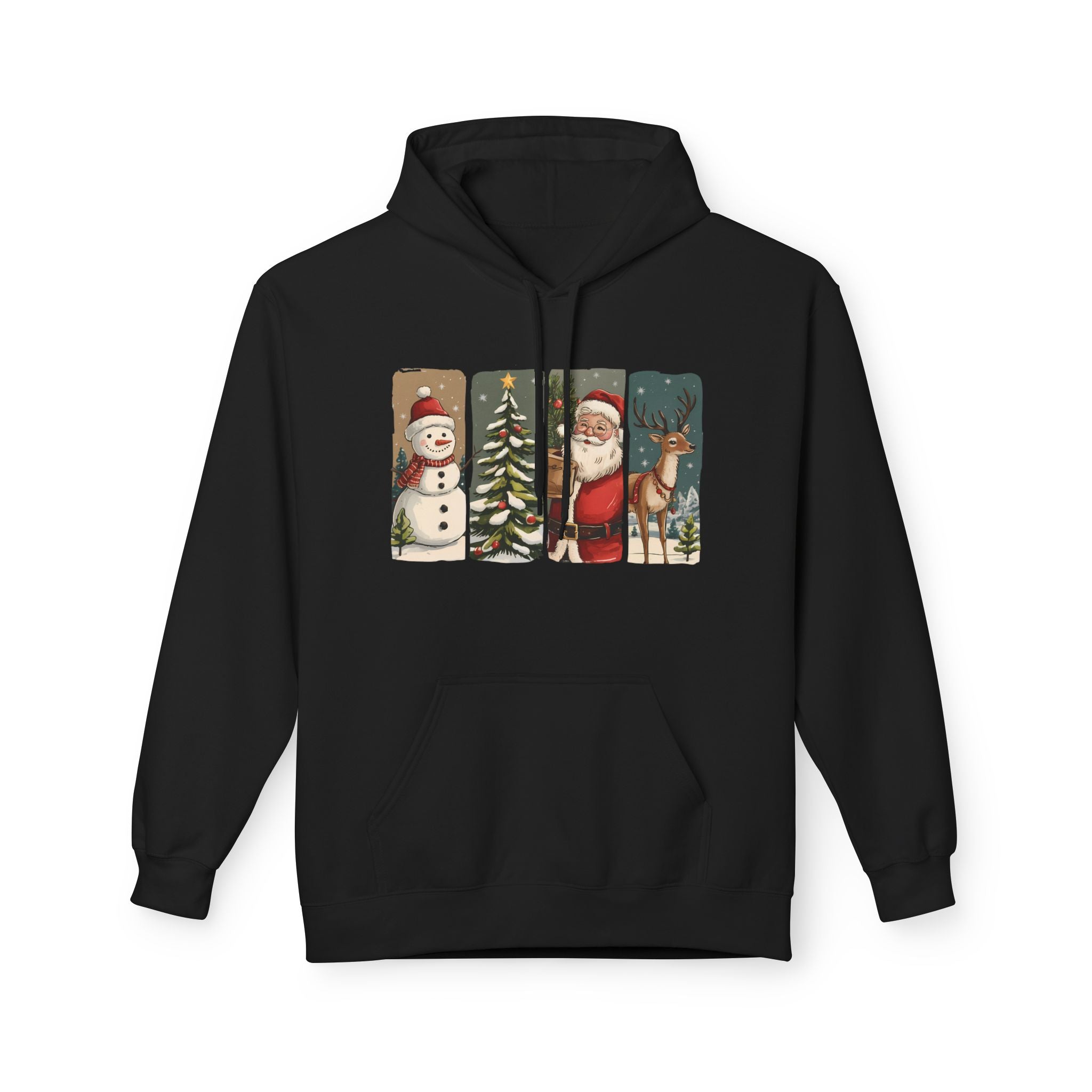 Christmas Vintage Panels Hoodie Printify