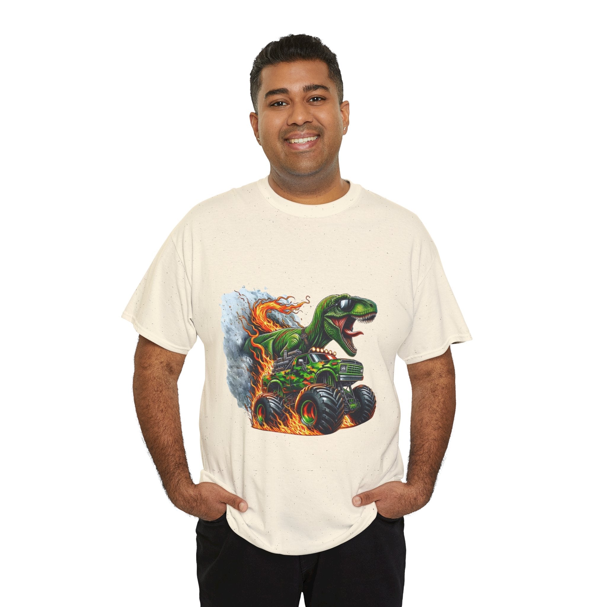 Kids' Dinosaur Monster Truck  Graphic T- Shirt Printify