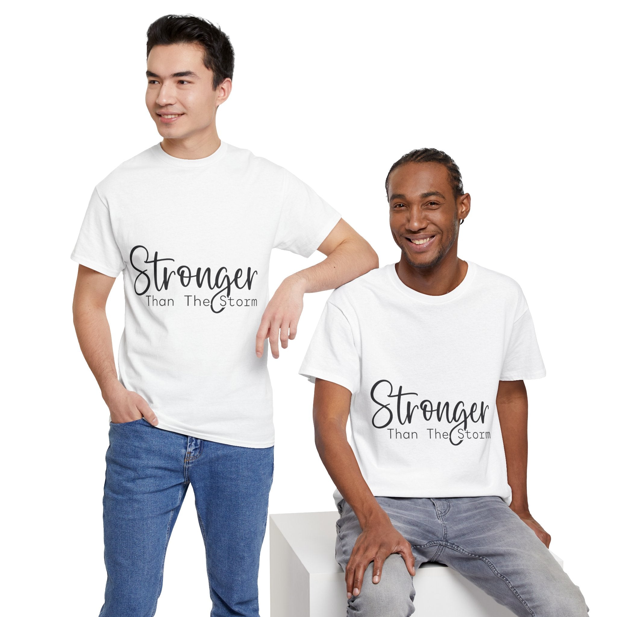 Stronger Than The Storm Inspirational T-Shirt Printify