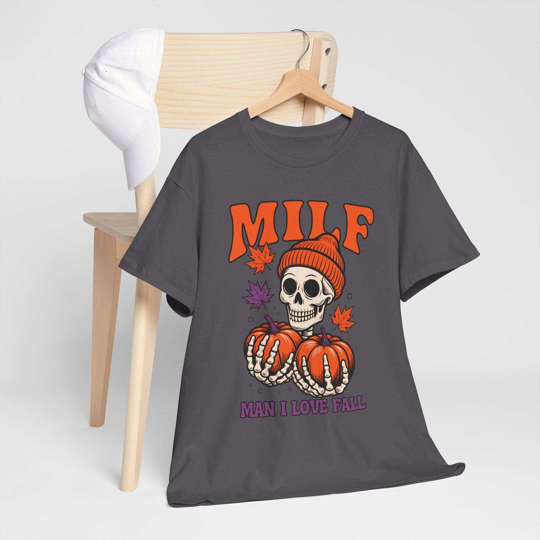 Fall Themed Unisex T-Shirt "MILF: Man I Love Fall" Printify