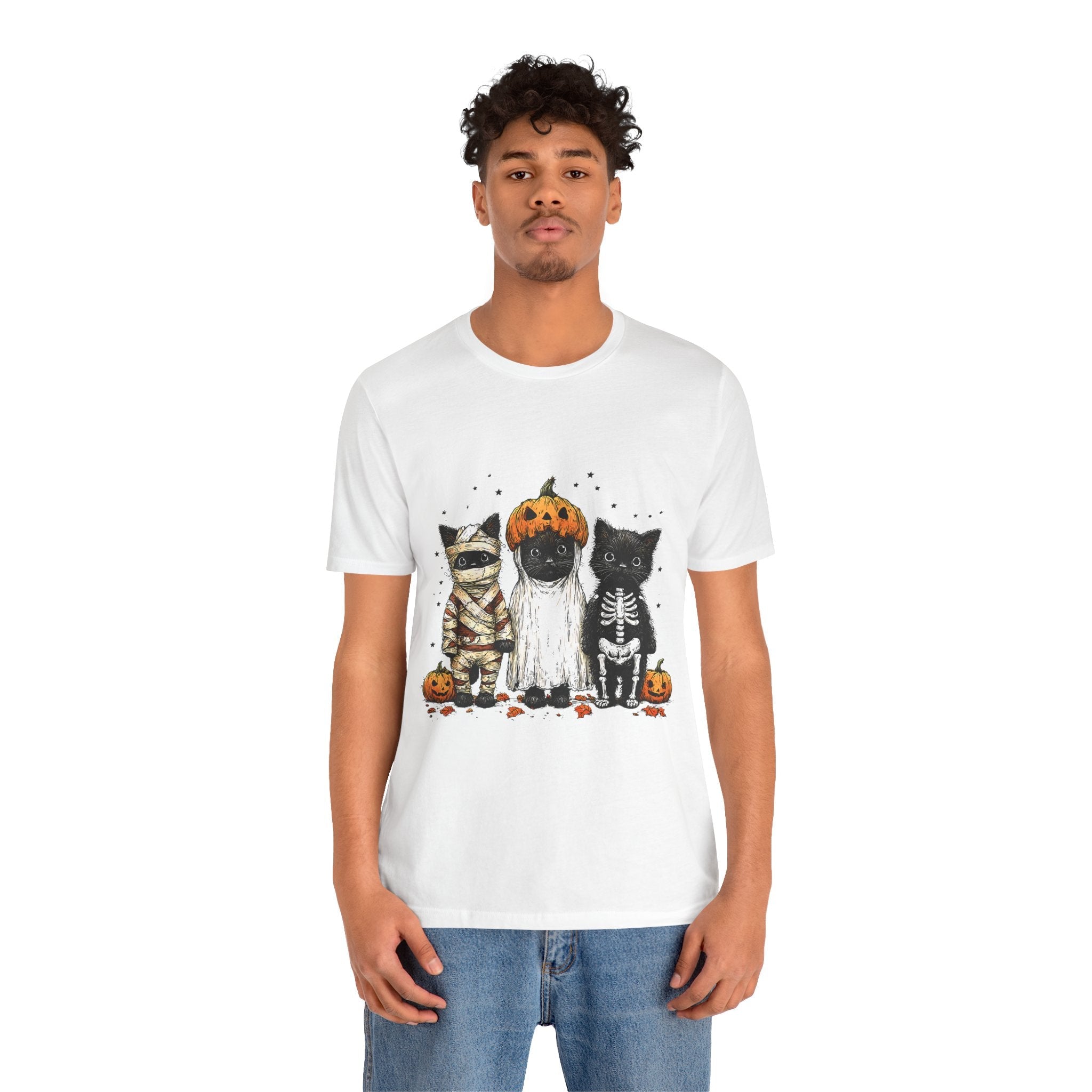 Halloween Spooky Cats Graphic T-Shirt Printify