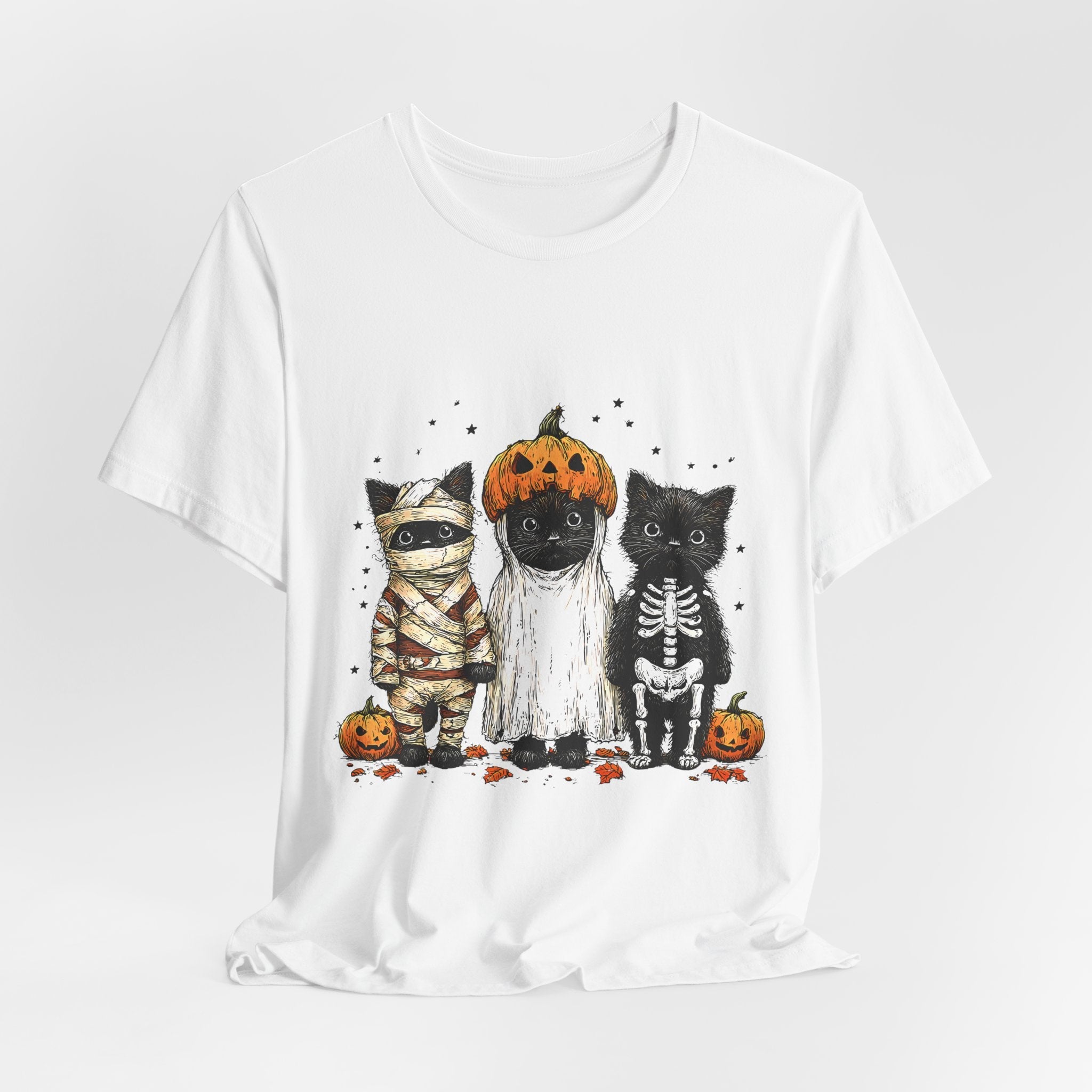 Halloween Spooky Cats Graphic T-Shirt Printify
