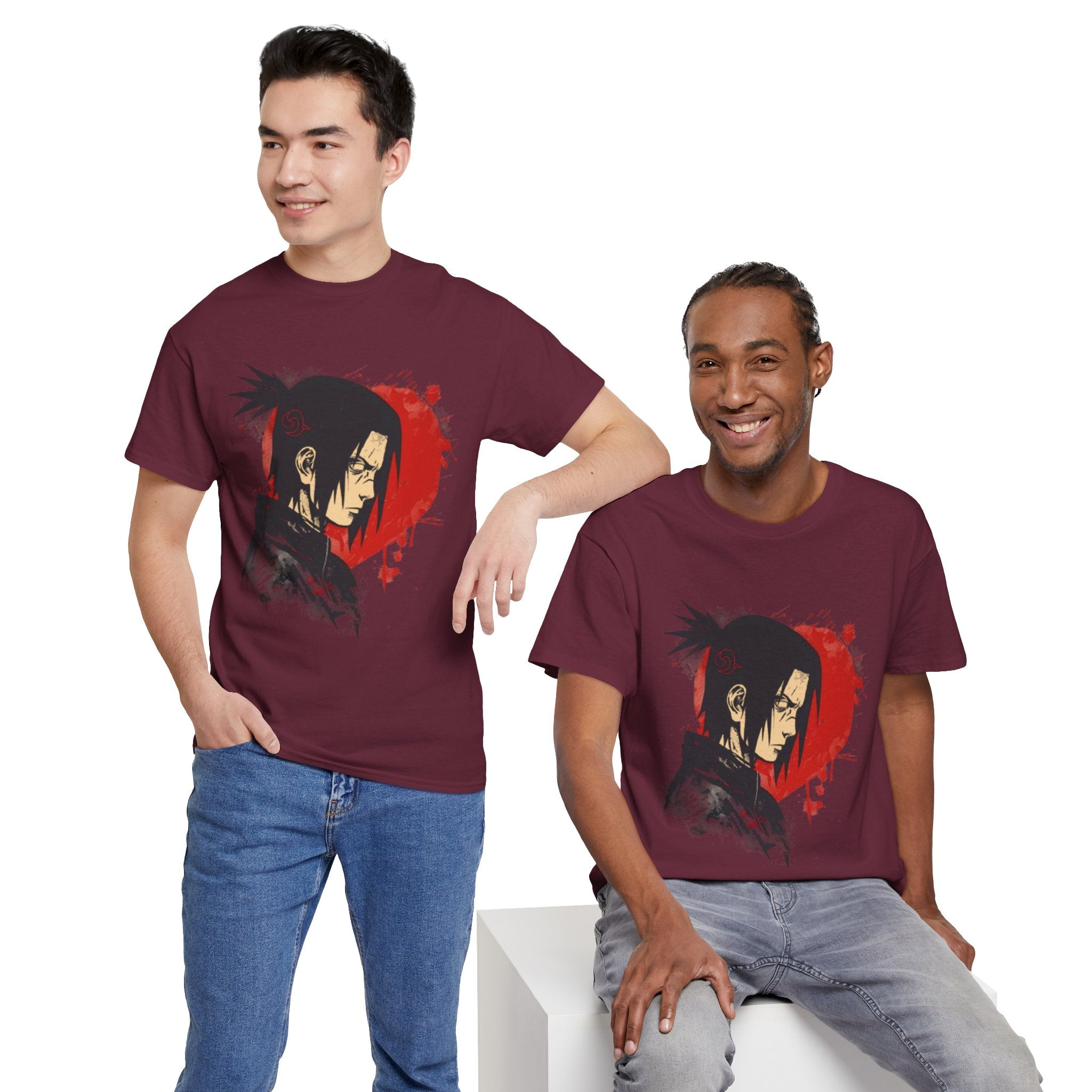 Samurai Shadow Anime Graphic T- Shirt Printify