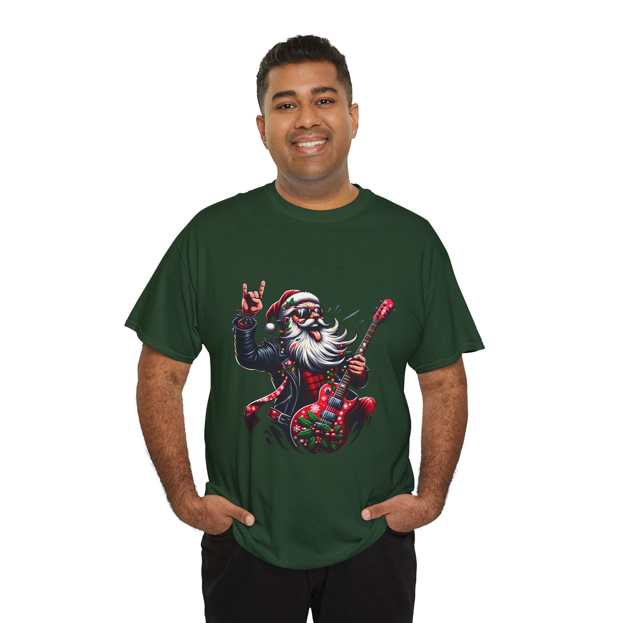 Rockin' Santa Unisex Graphic T- Shirt Printify