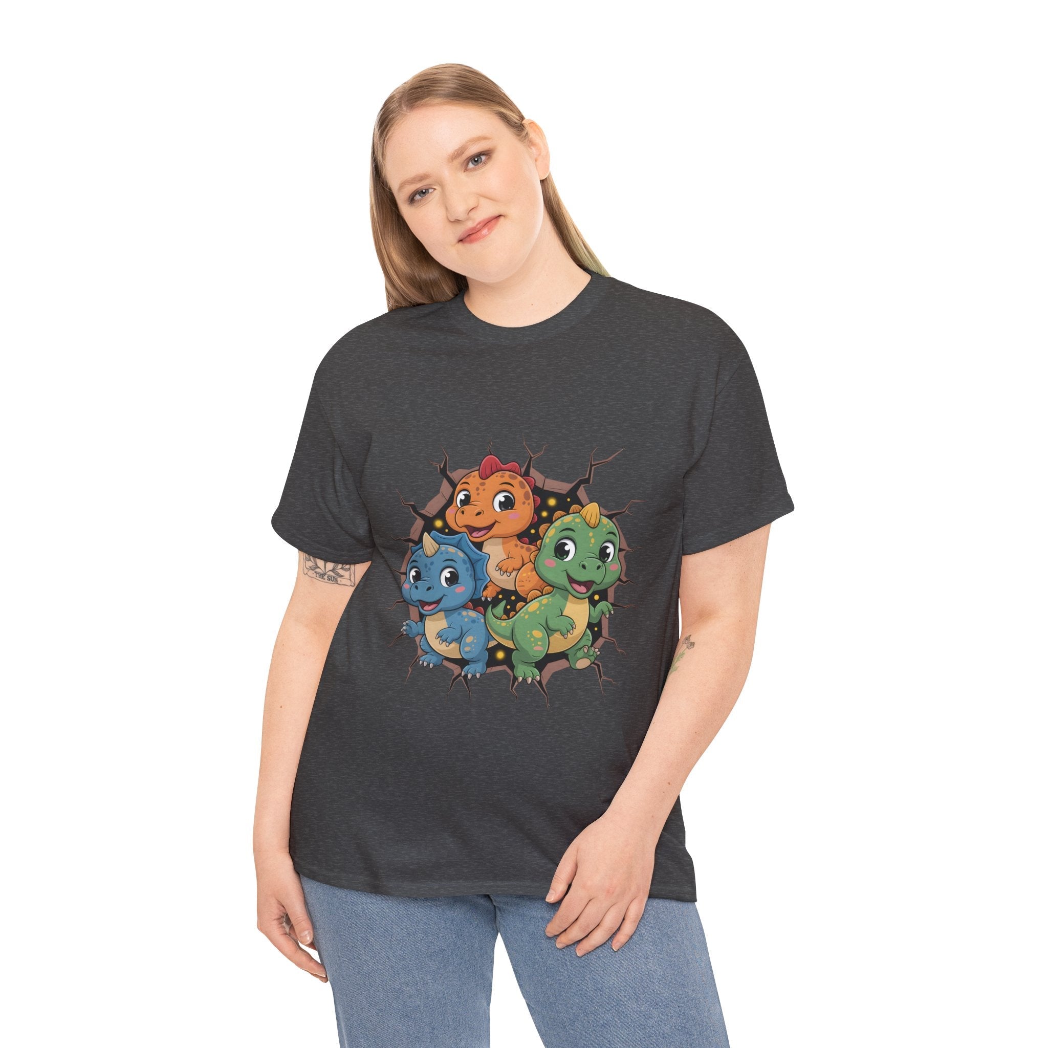 Cute Dinosaur Unisex Graphic T-Shirt Printify