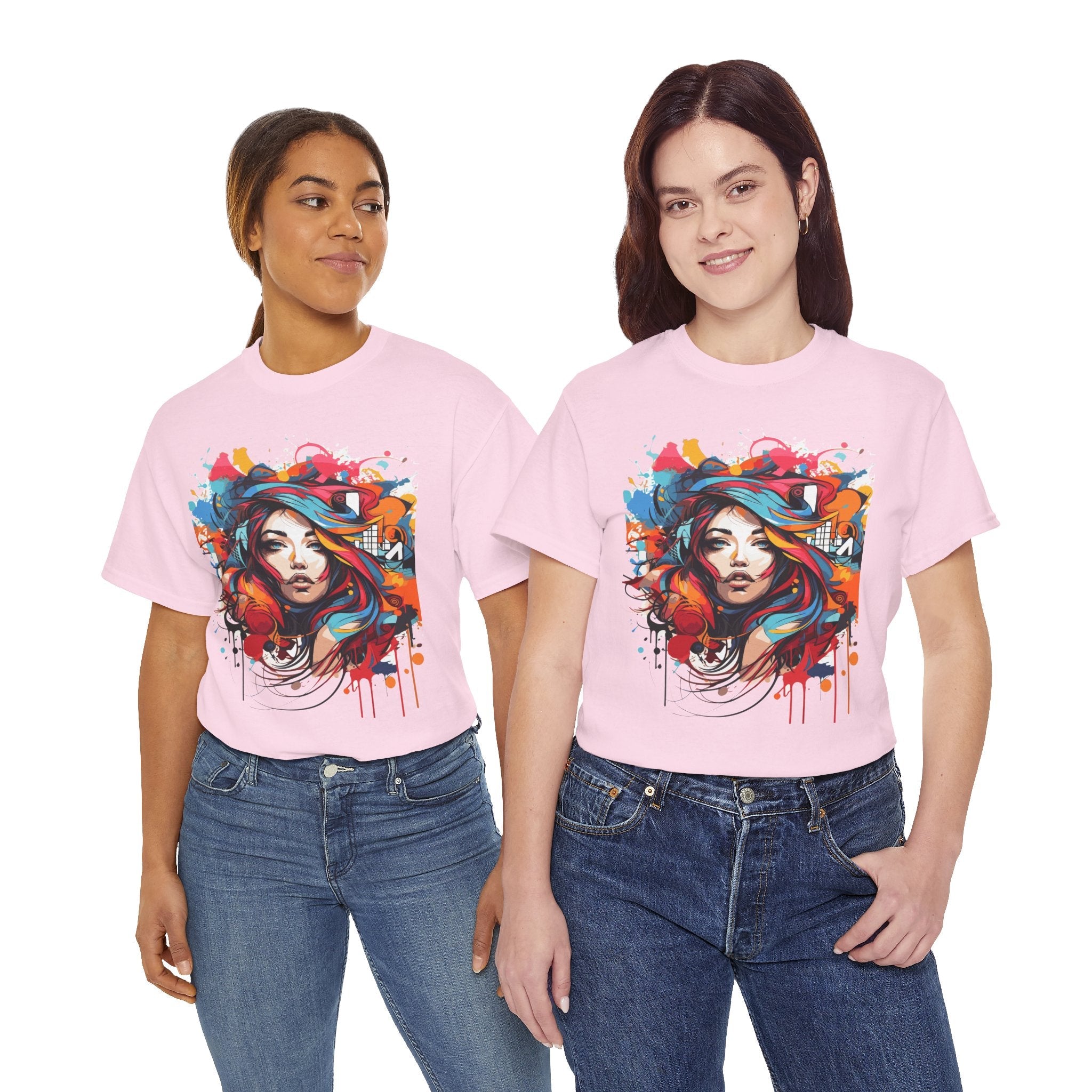 Girl Graffiti Art T-Shirt Printify
