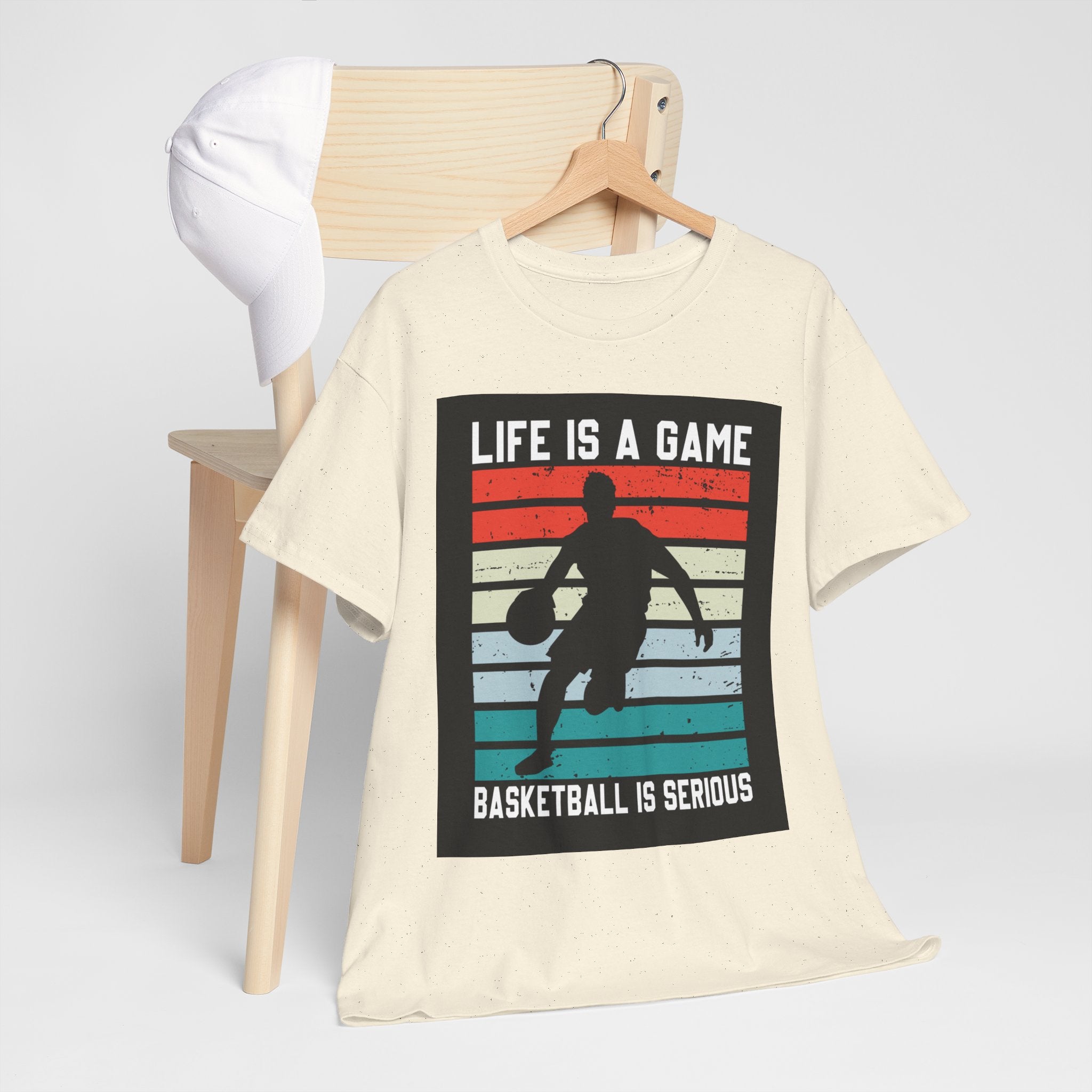 Life Is A Game Basketball Graphic T-Shirt Printify