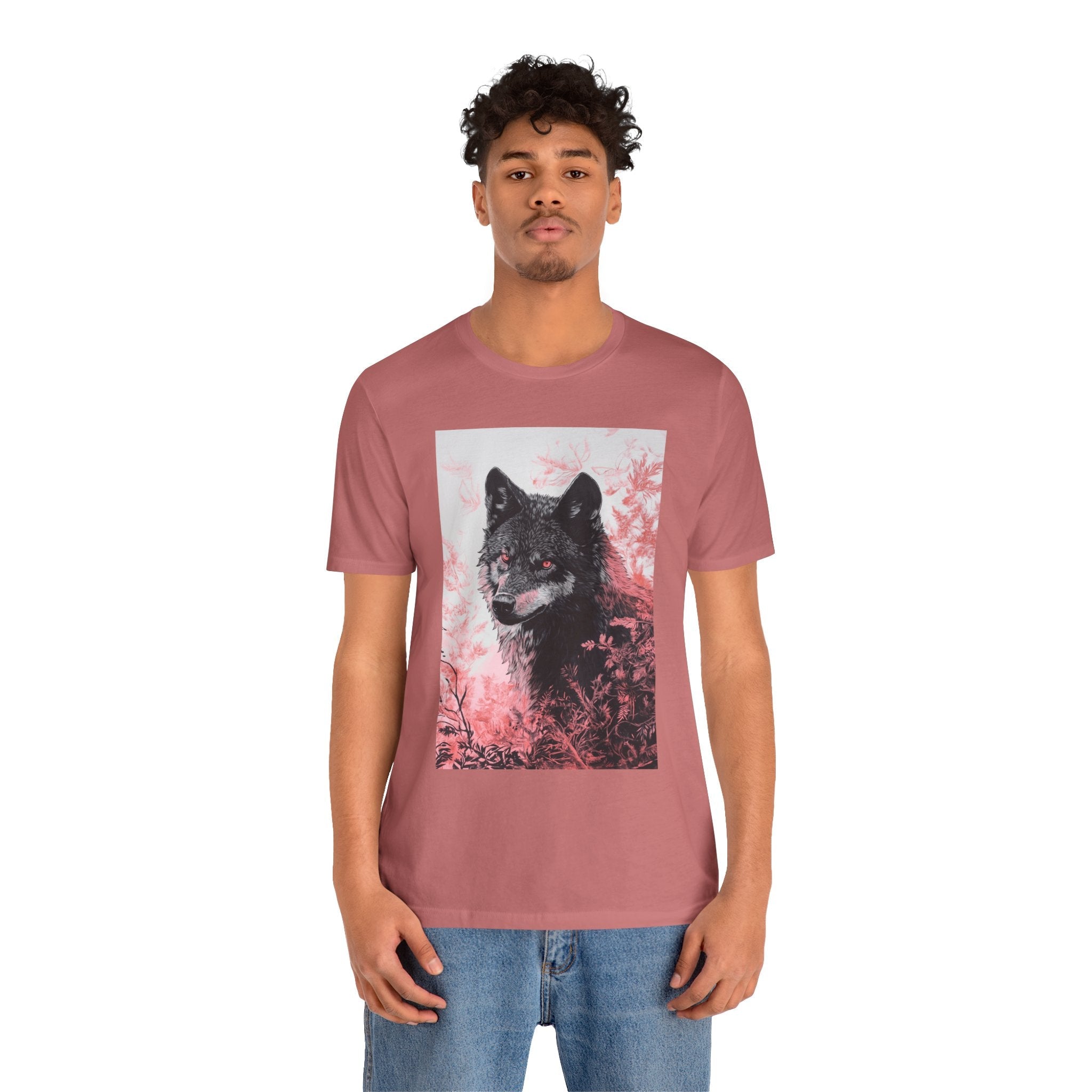 Artistic Wolf Graphic T- Shirt Printify
