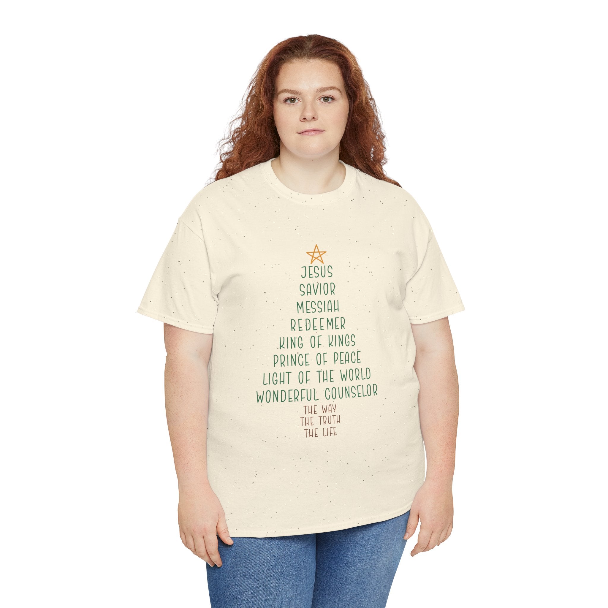 Christian Christmas Tree Message T- Shirt Printify