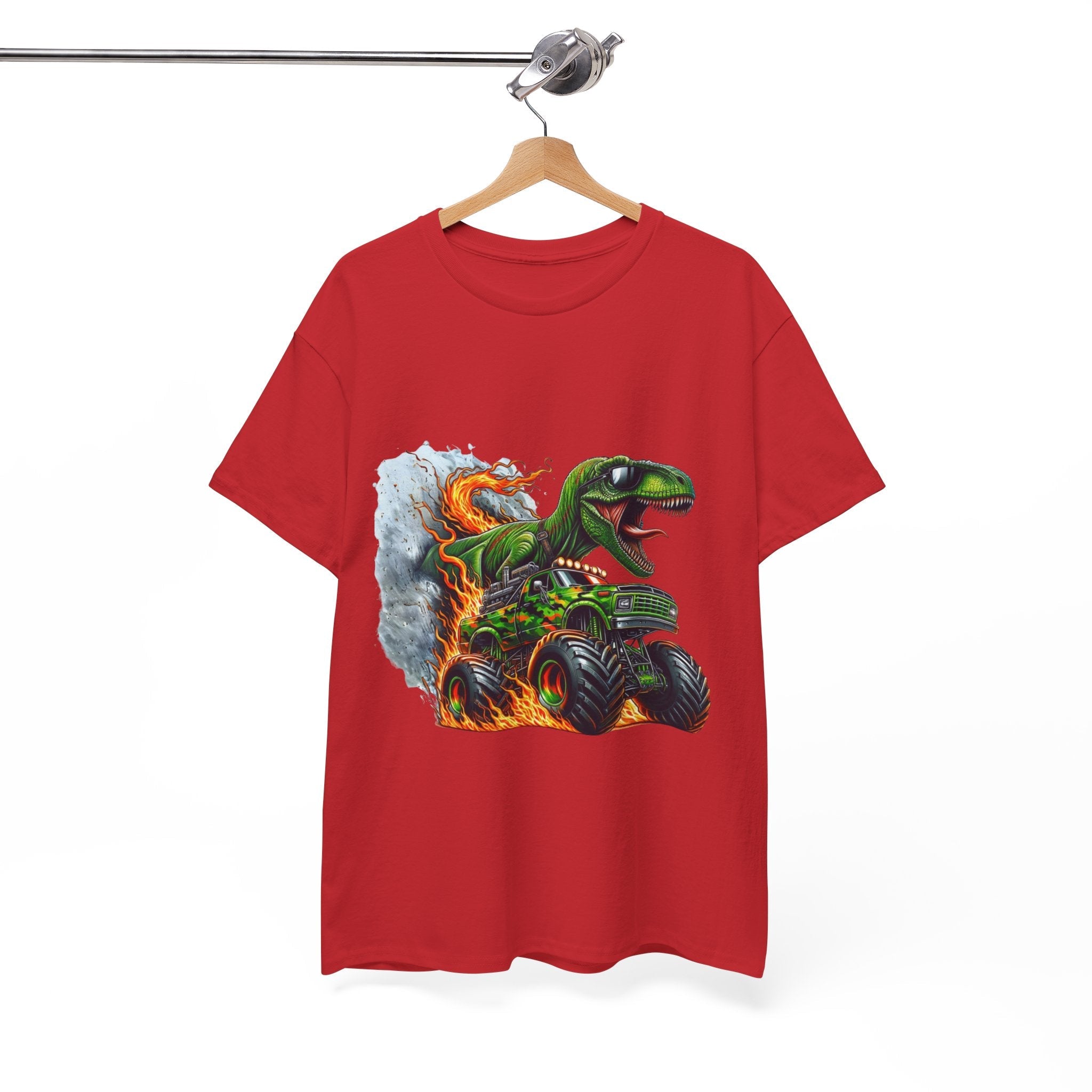 Kids' Dinosaur Monster Truck  Graphic T- Shirt Printify
