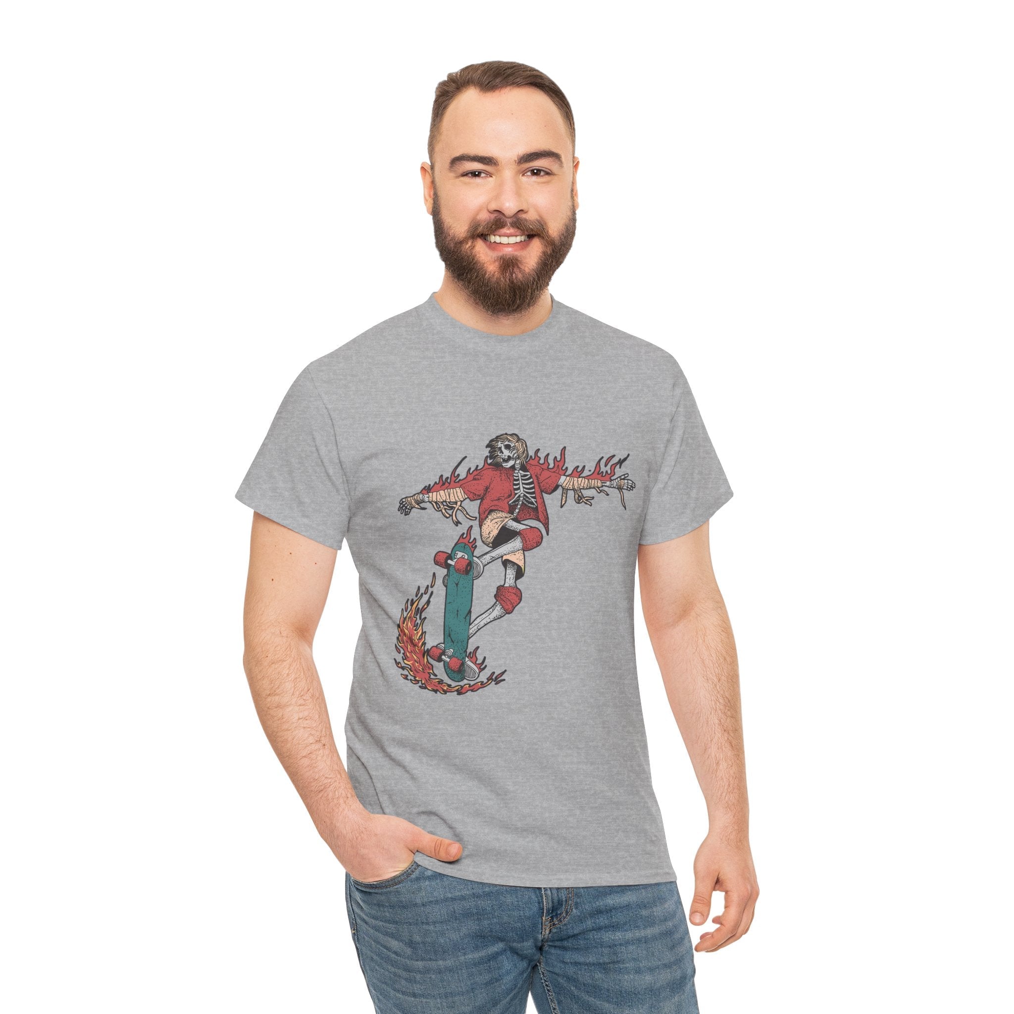 Skateboarding Skeleton Unisex T- Shirt Printify
