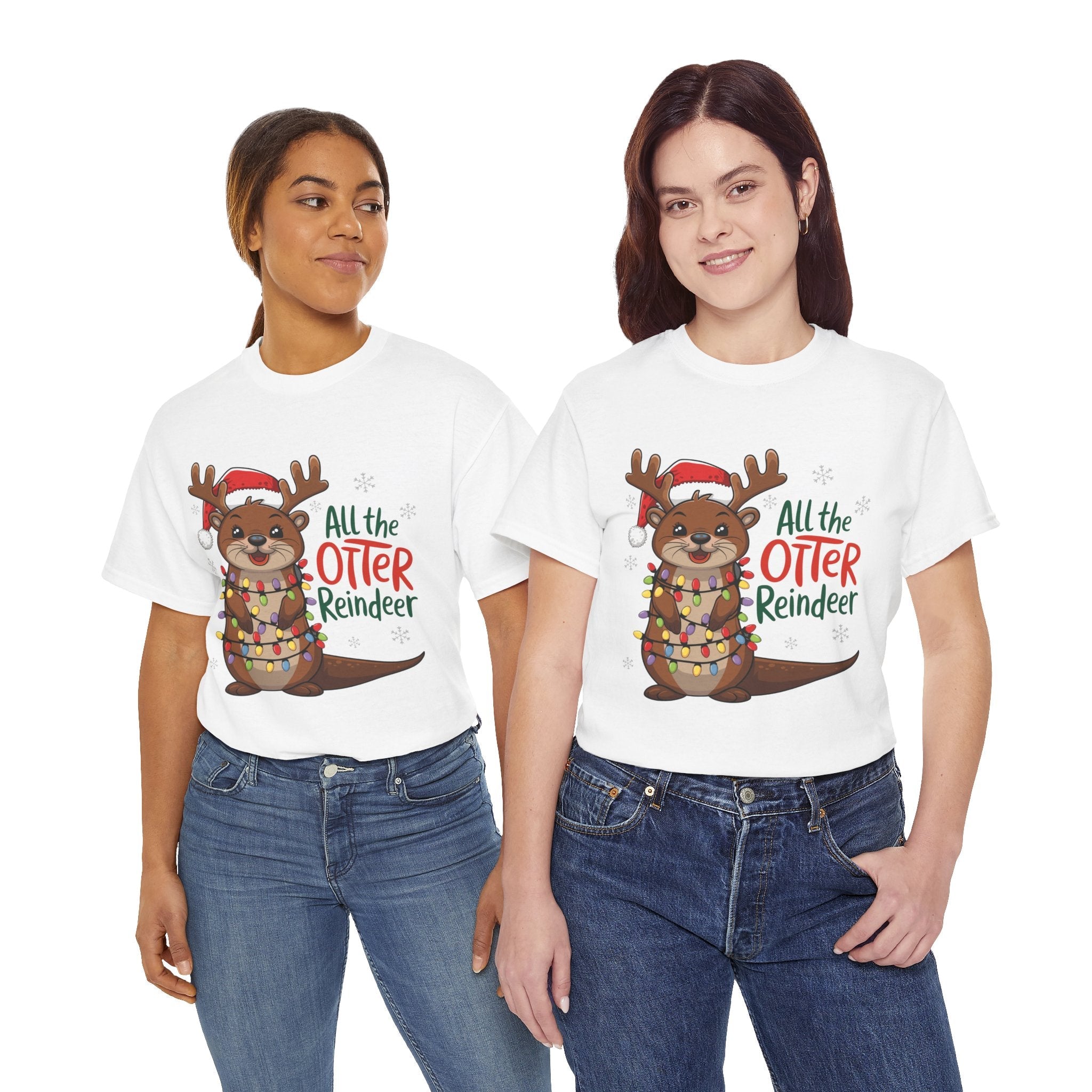 All the Otter Reindeer Cute T- Shirt Printify