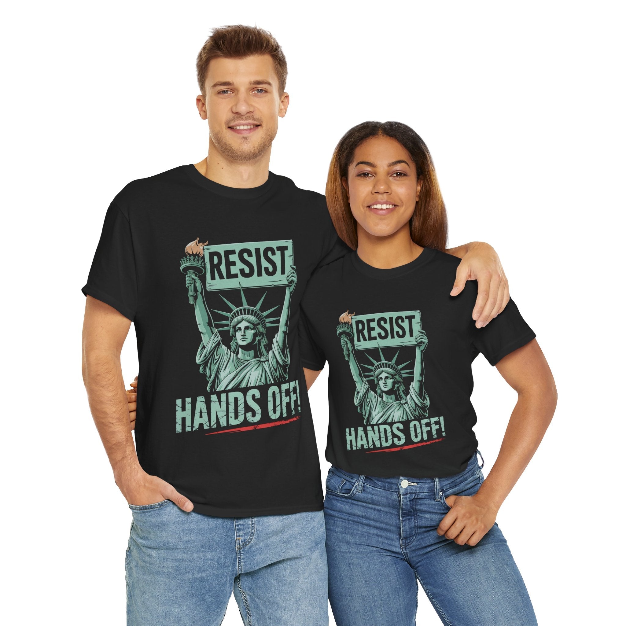 'Resist Hands Off!' Graphic T- Shirt Printify