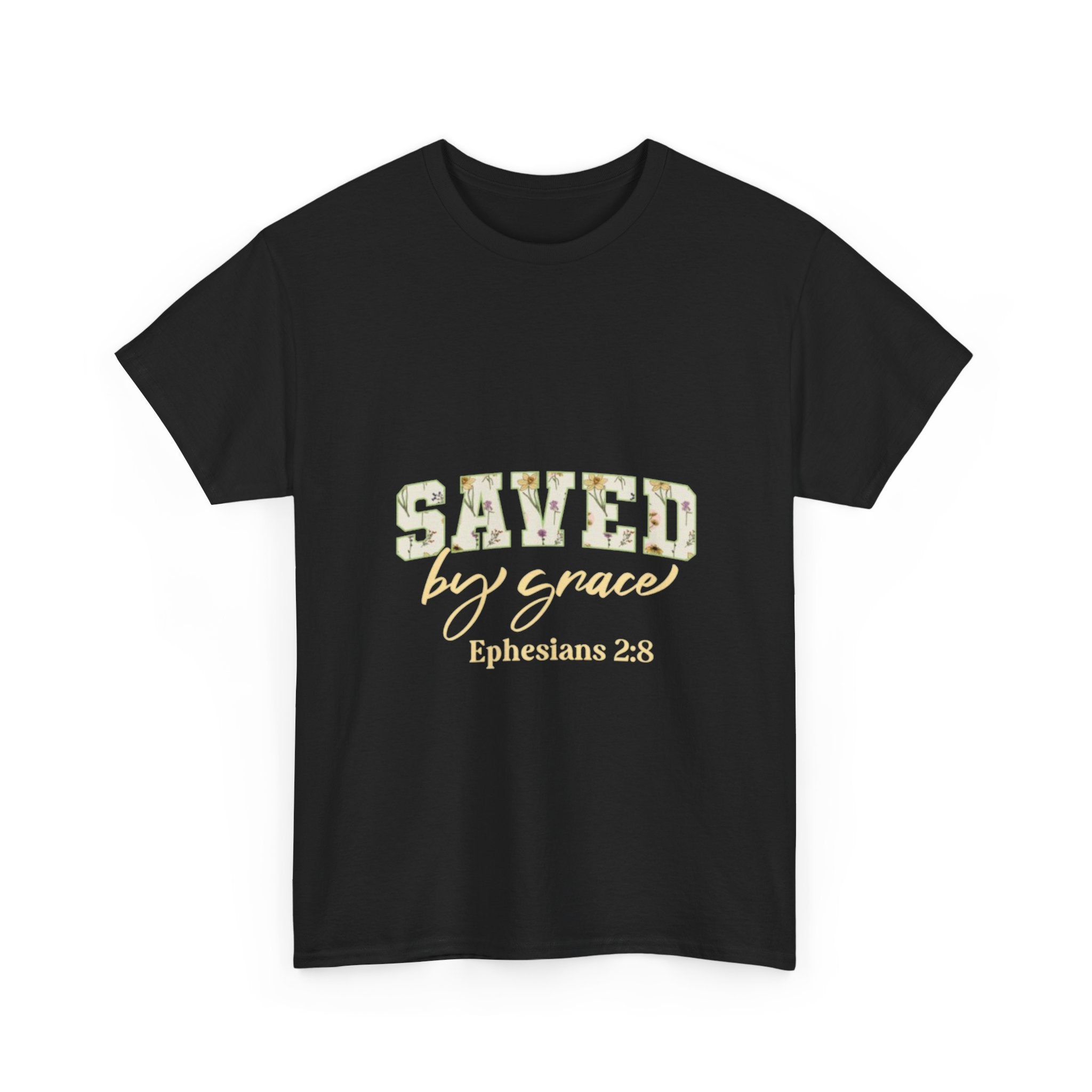 Christian Graphic  T-Shirt-  Saved by Grace Printify